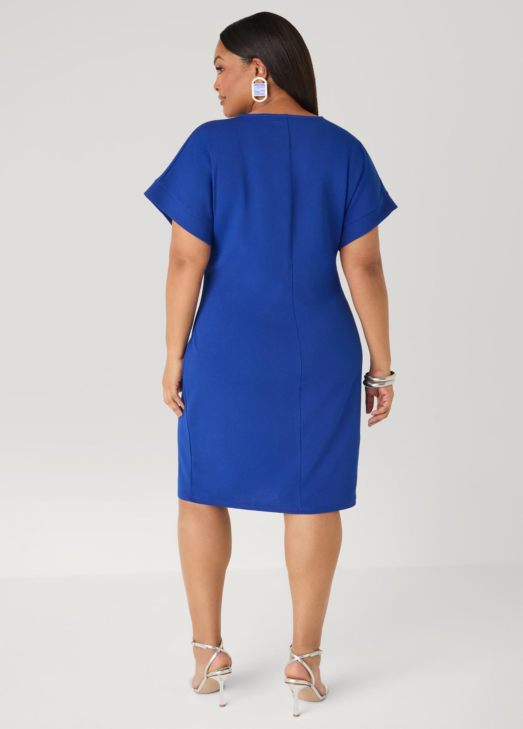 Textured Tie Front Dress Product Image