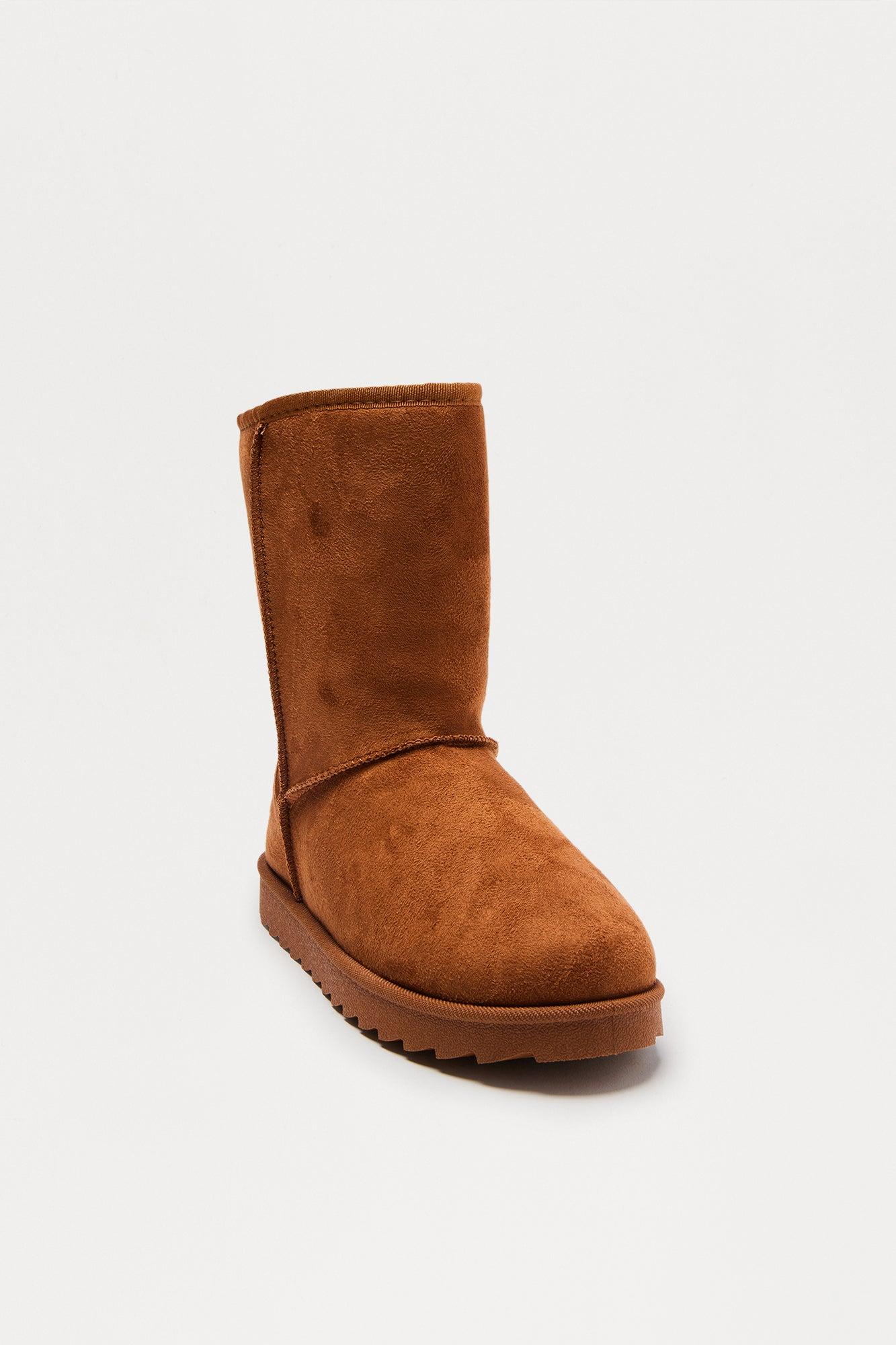 Rami Faux Suede Boots - Chestnut Female Product Image