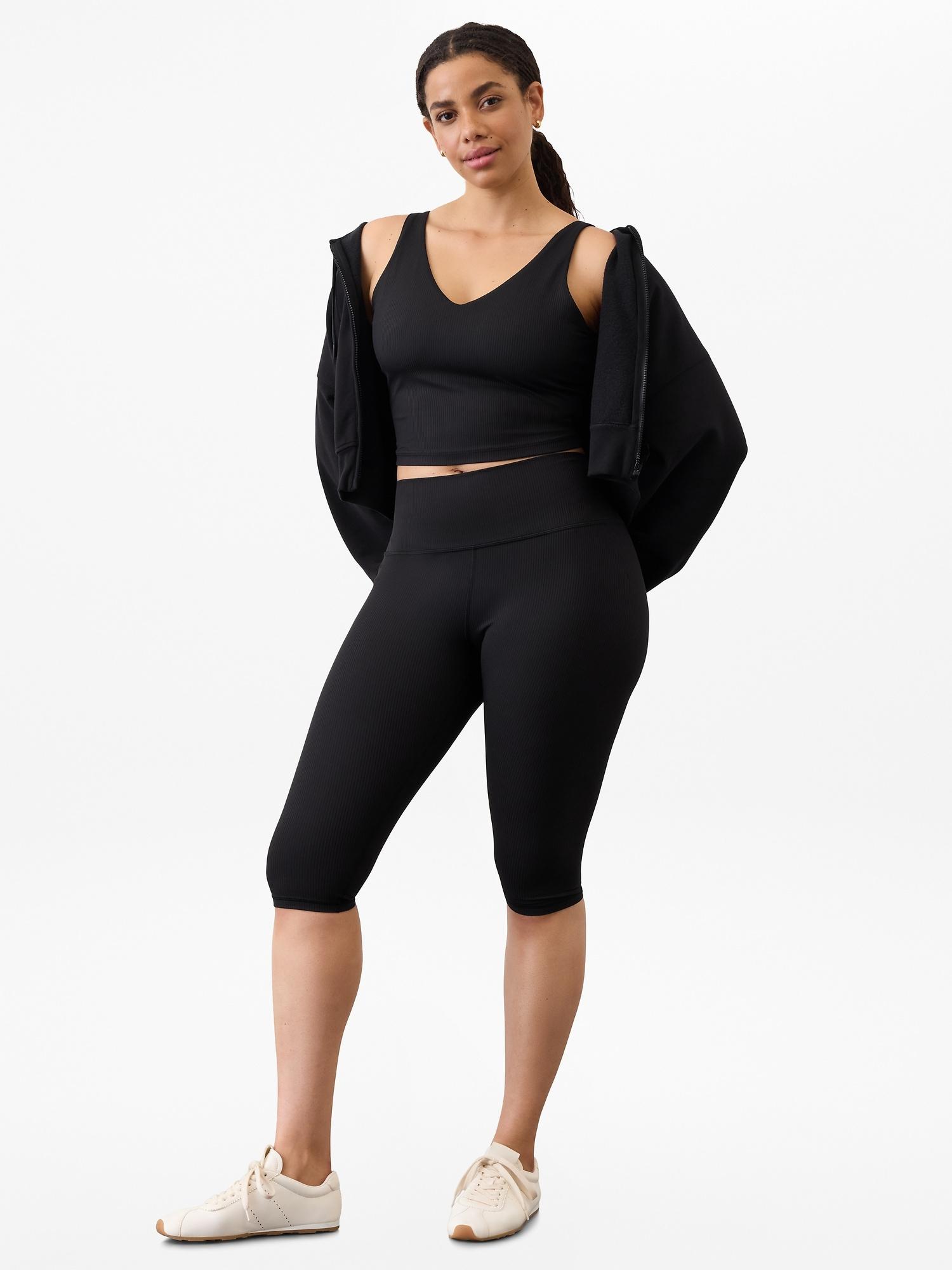 Transcend V Neck Rib Crop Sports Bra A-C Product Image