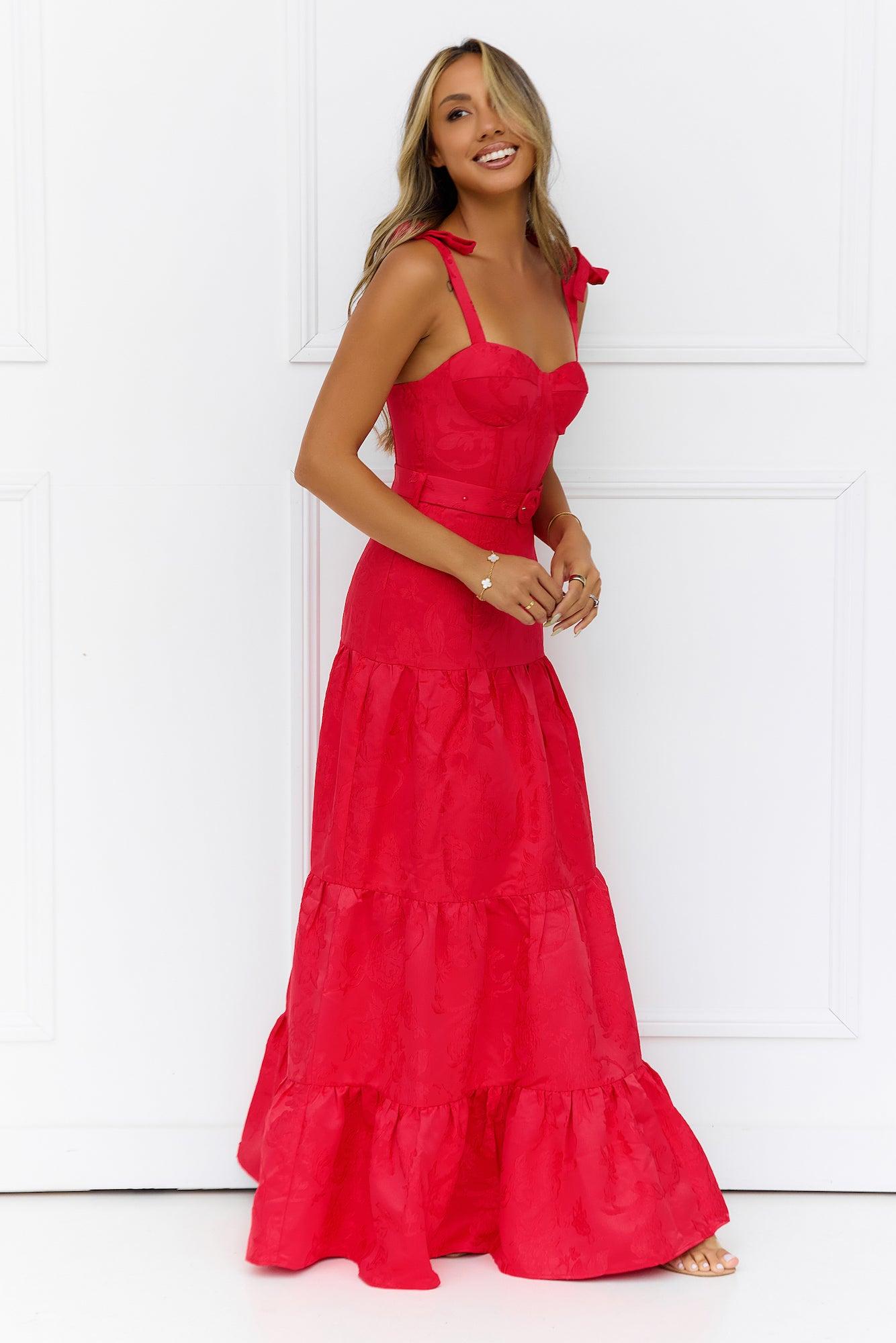 Blaze Of Passion Maxi Dress Red Product Image