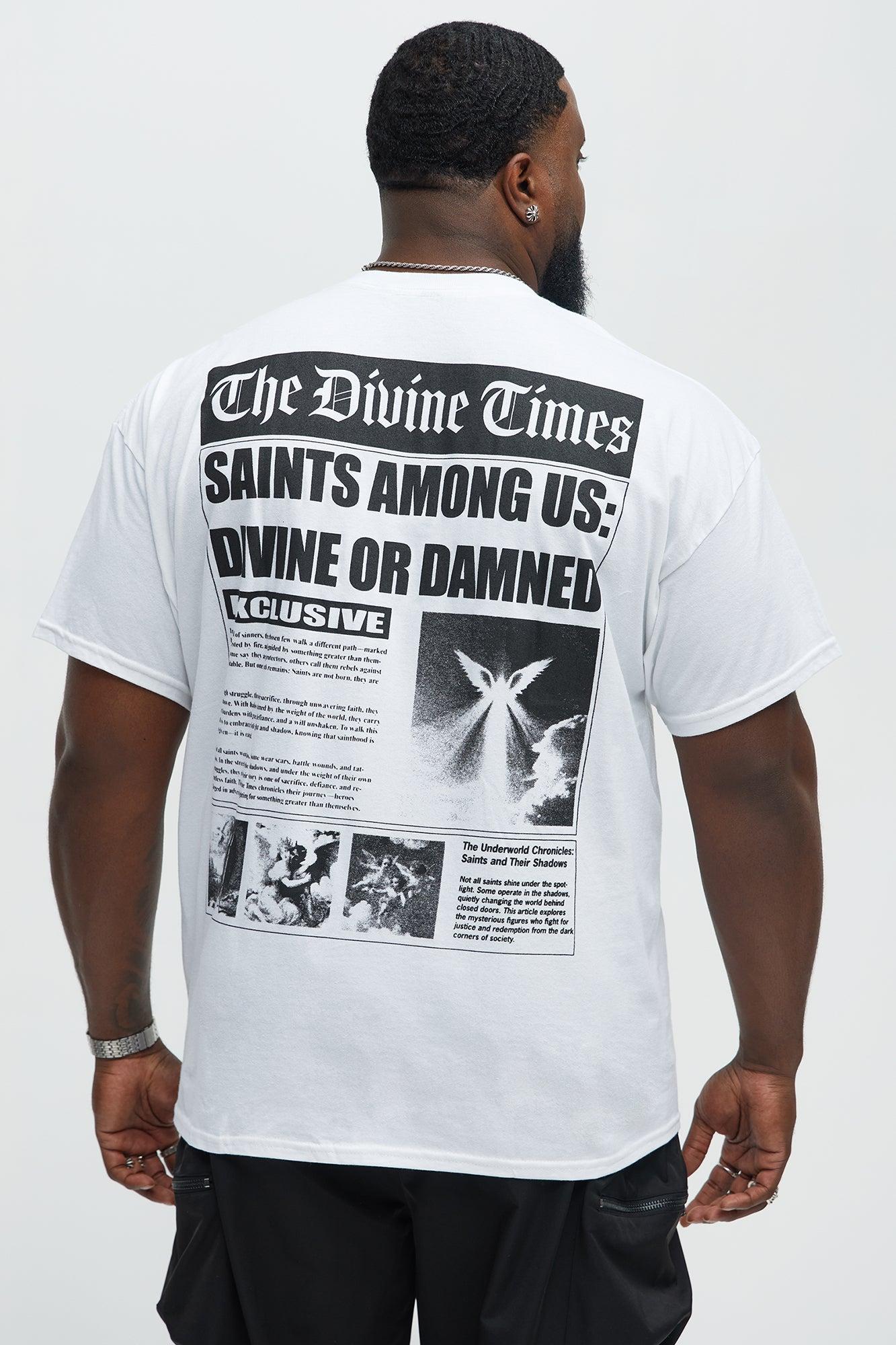 The Divine Times Short Sleeve Tee - White Male Product Image
