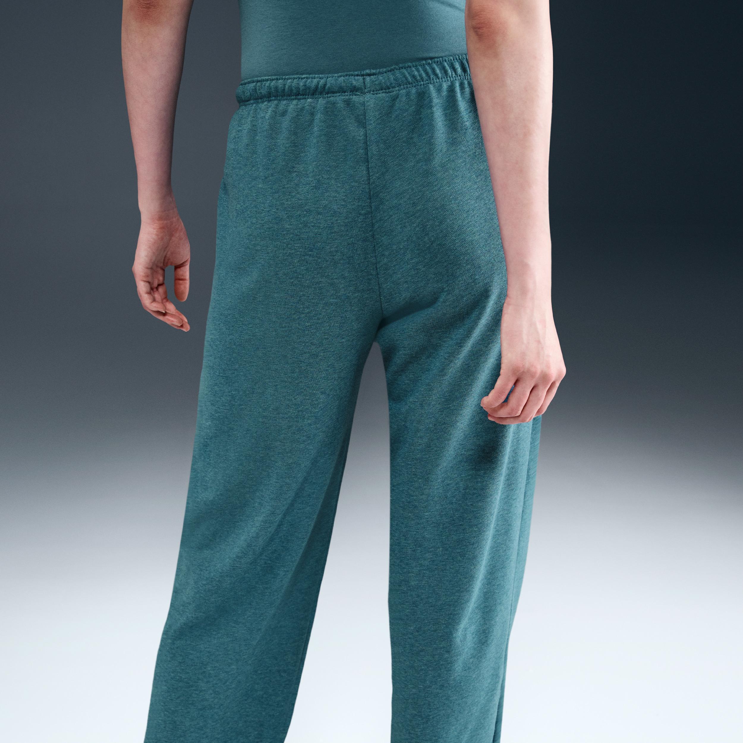 Womens Nike Sportswear Chill Terry Mid-Rise French Terry Open-Hem Sweatpants | HF6457-006 Product Image