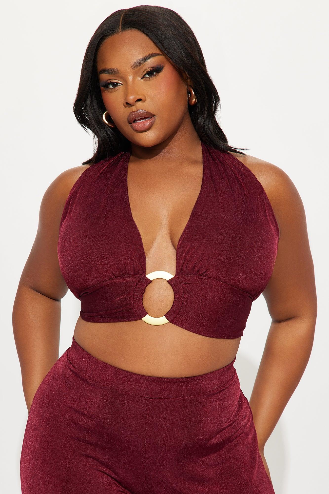 Fierce & Fabulous Pant Set - Burgundy Product Image