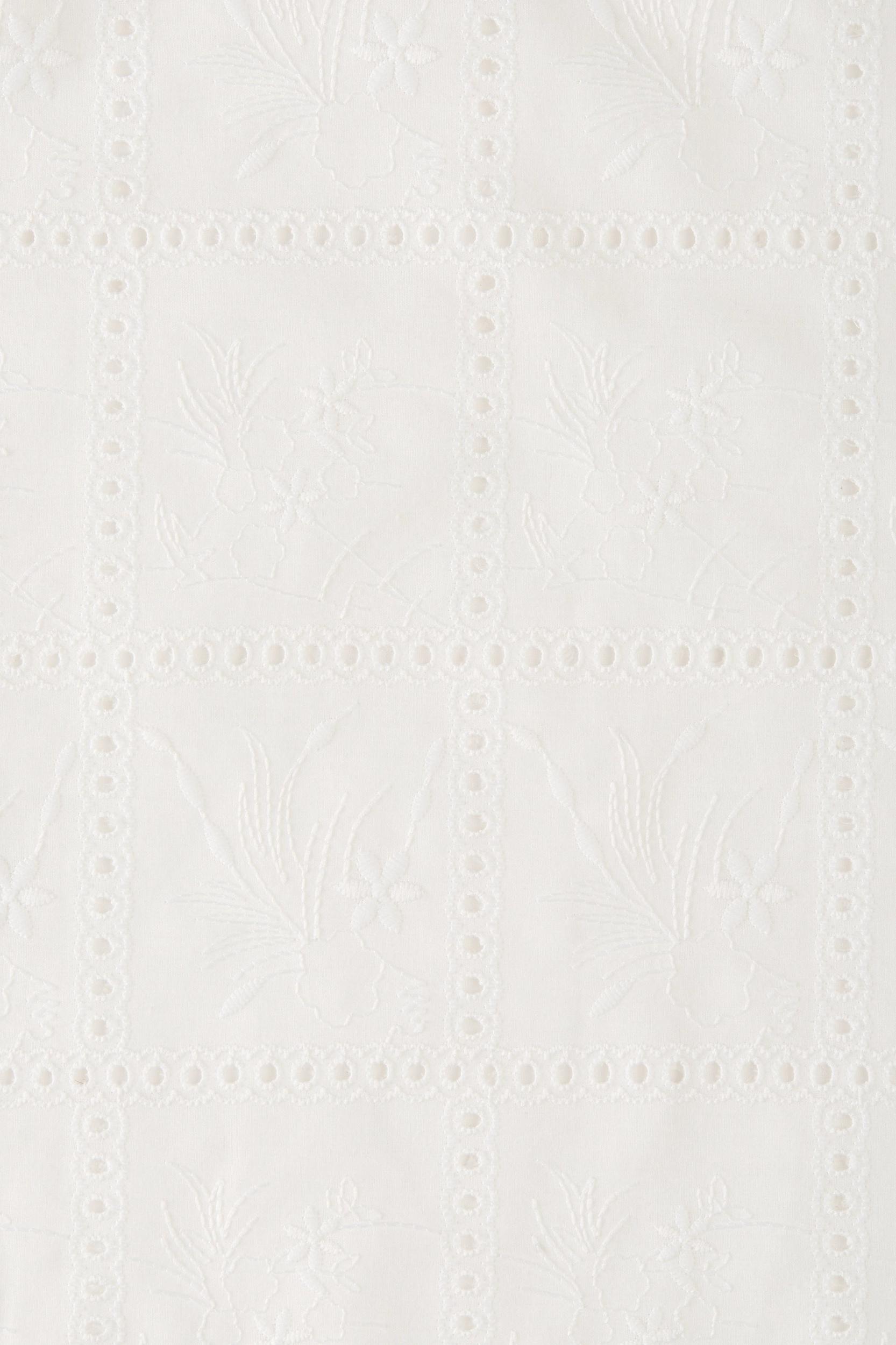 Serafina Mini Dress Handkerchief Broderie White Product Image