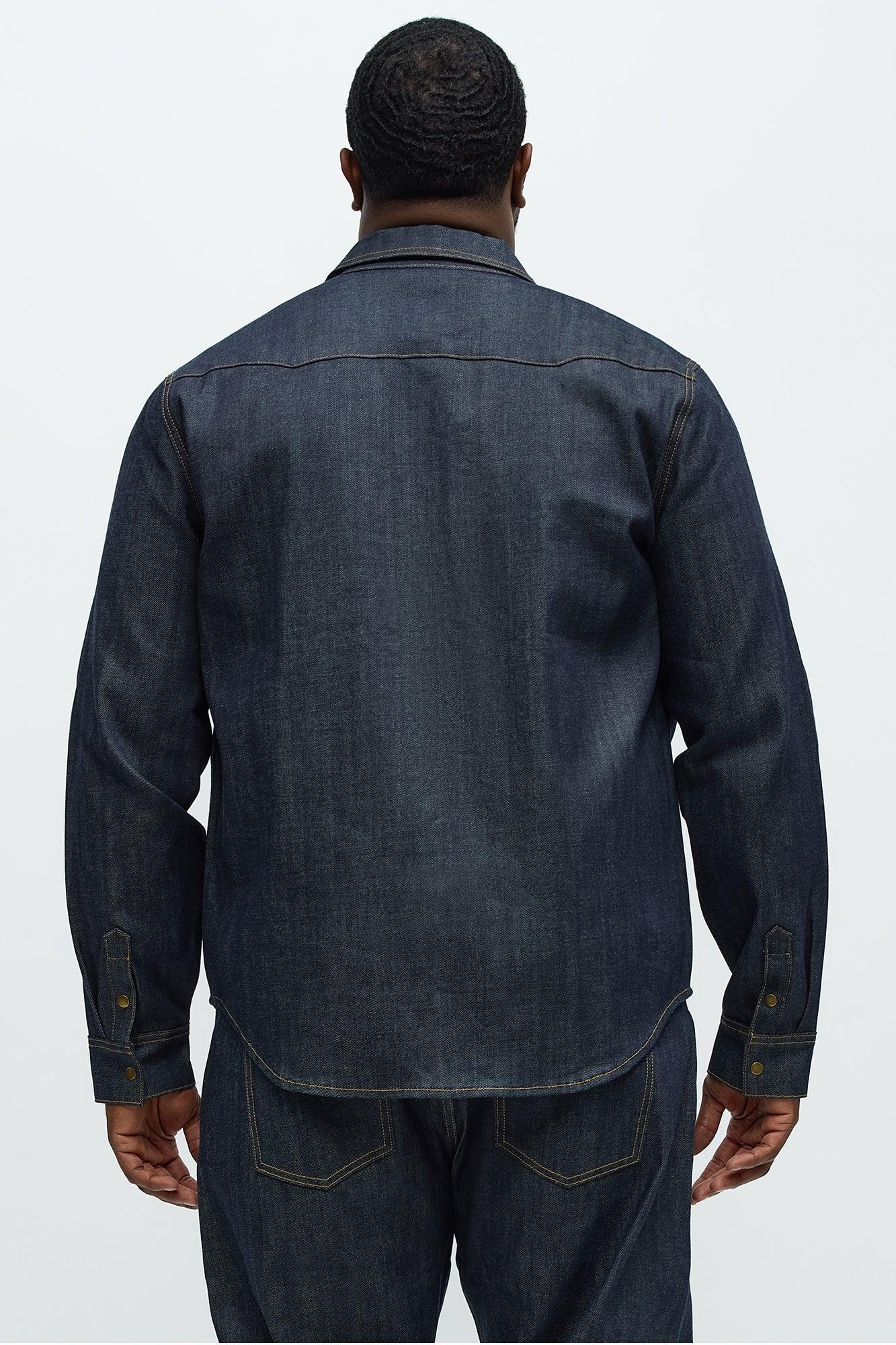 Raw Selvedge Western Denim Shirt - Indigo Male Product Image