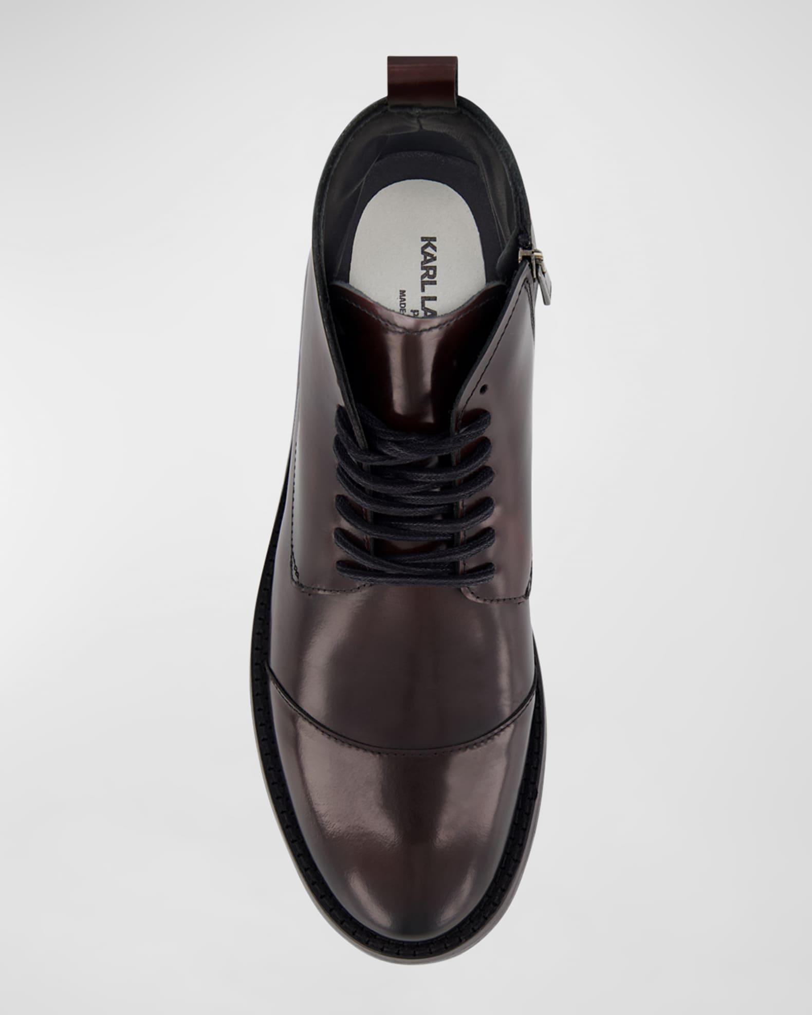 Men's Side Zip Leather Chukka Boots Product Image