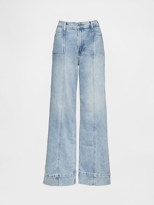 High Rise Stride Wide-Leg Ankle Jeans Product Image