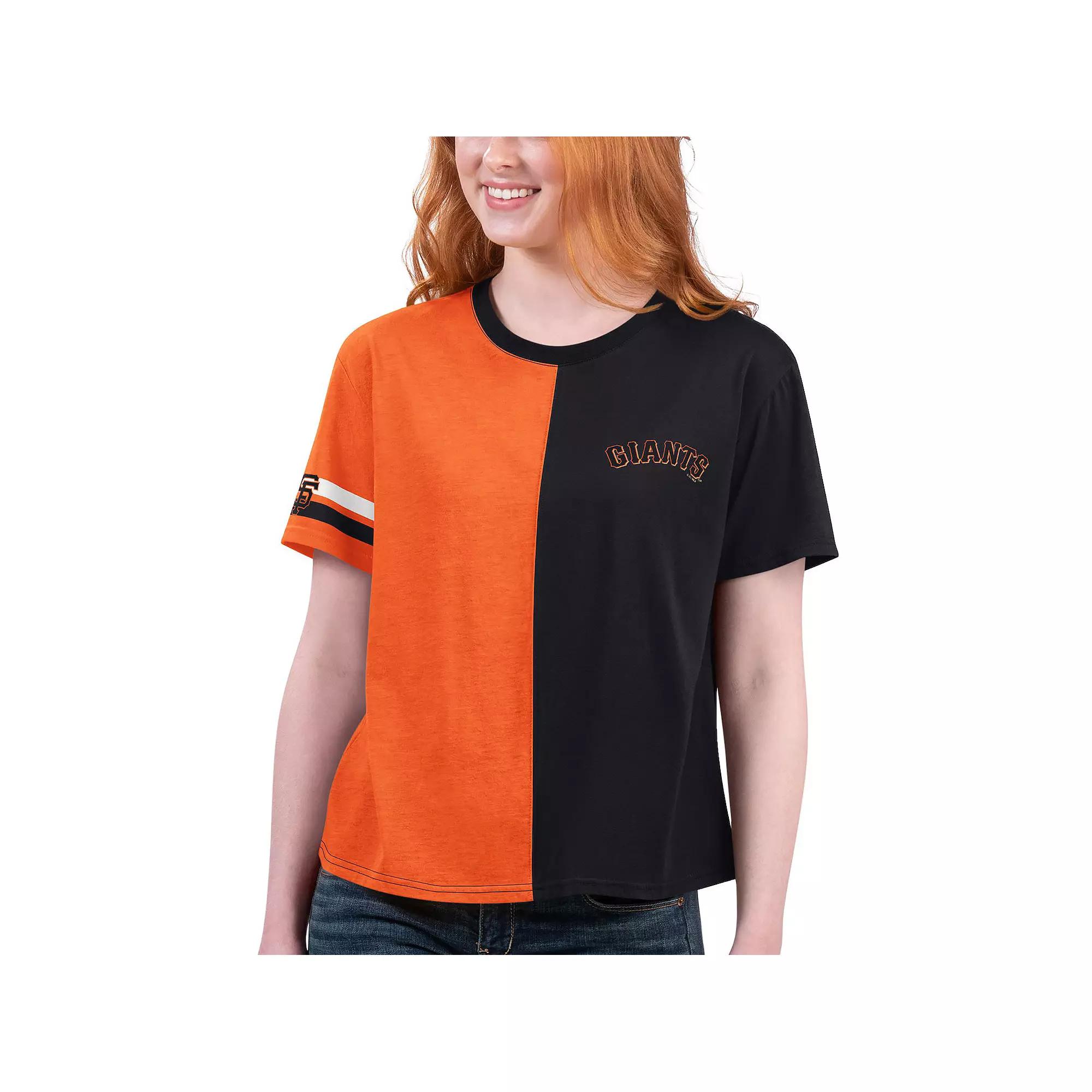 Women's Starter  Black/Orange San Francisco Giants Power Move T-Shirt, Size: Small Product Image