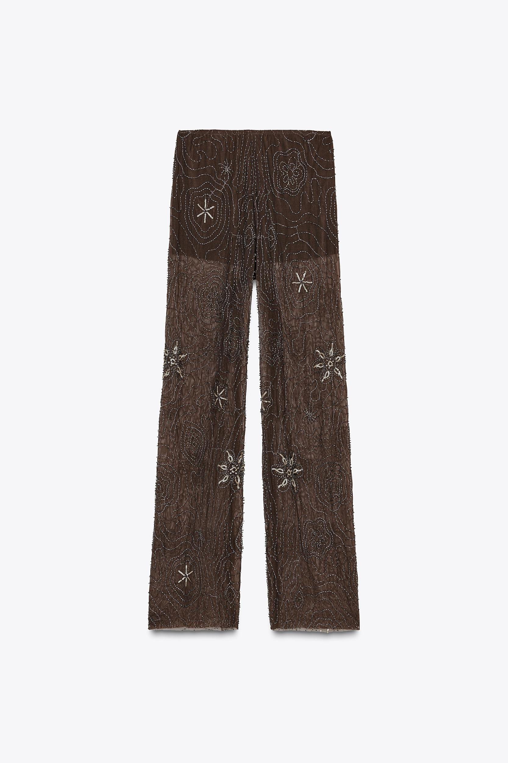BEADED SEQUIN PANTS Product Image