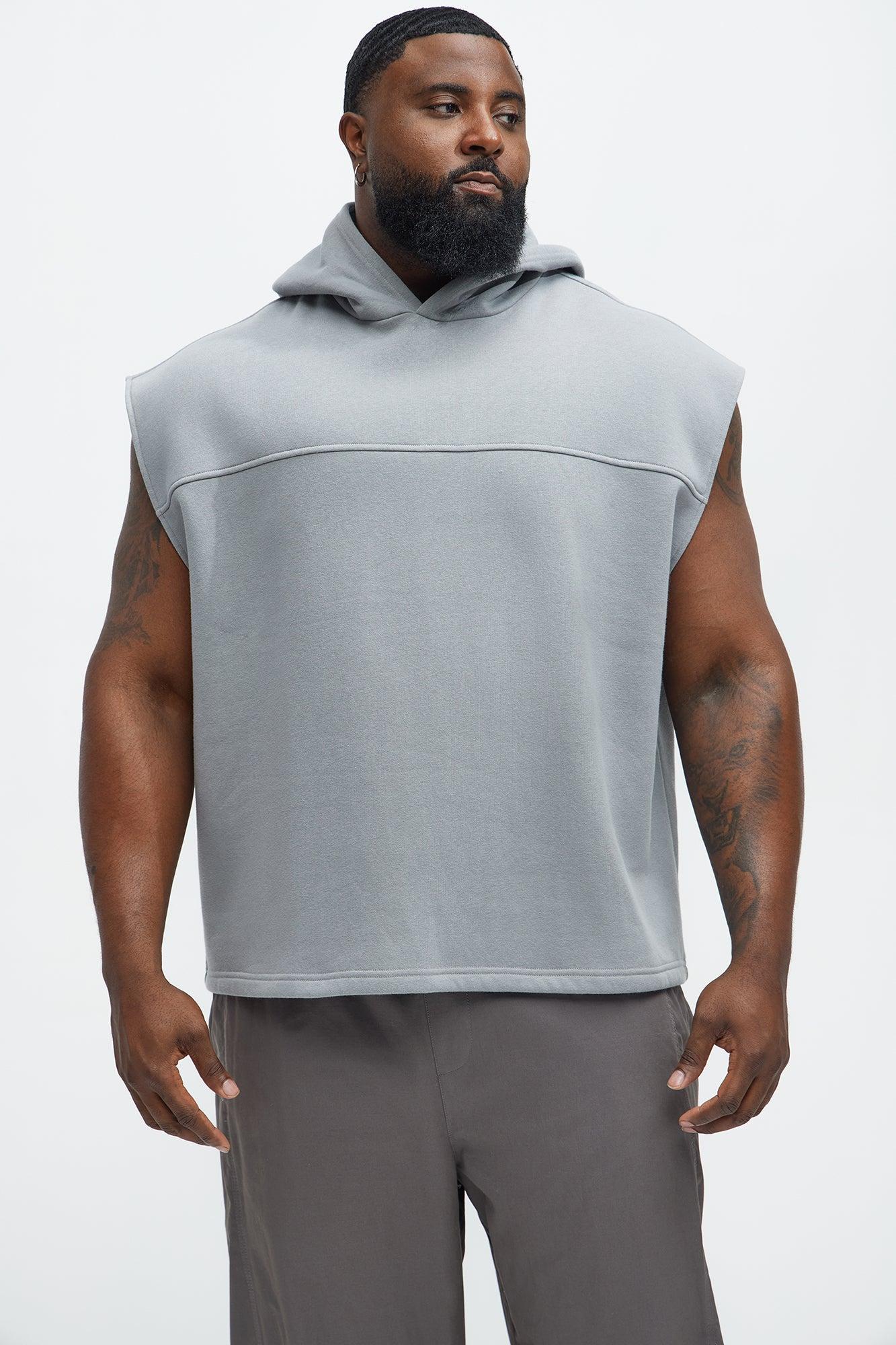 Tyson Lets Go Sleeveless Hoodie - Grey Product Image