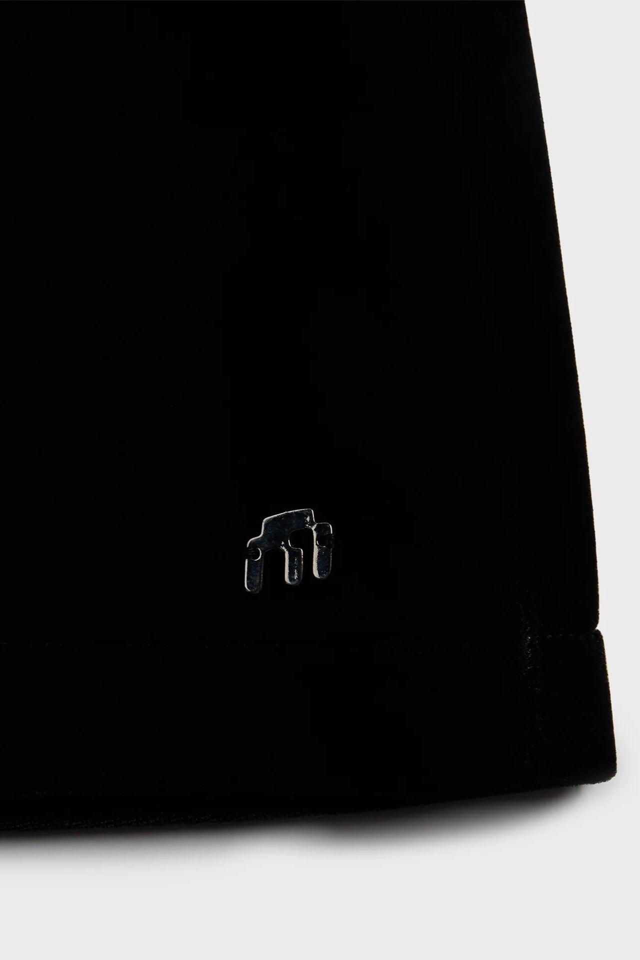 MICRO MINI SKIRT - BLACK VELVET Product Image