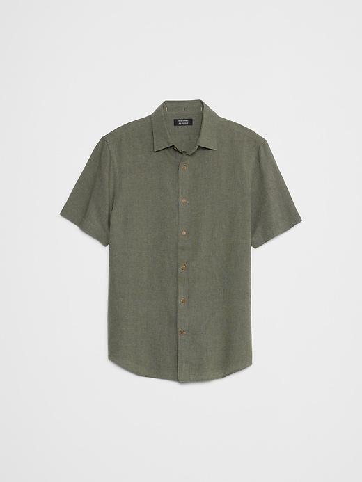 Slim Linen-Blend Shirt Product Image