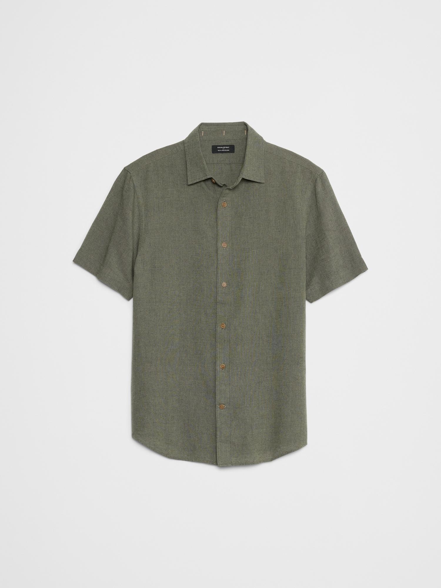 Slim Linen-Blend Shirt Product Image