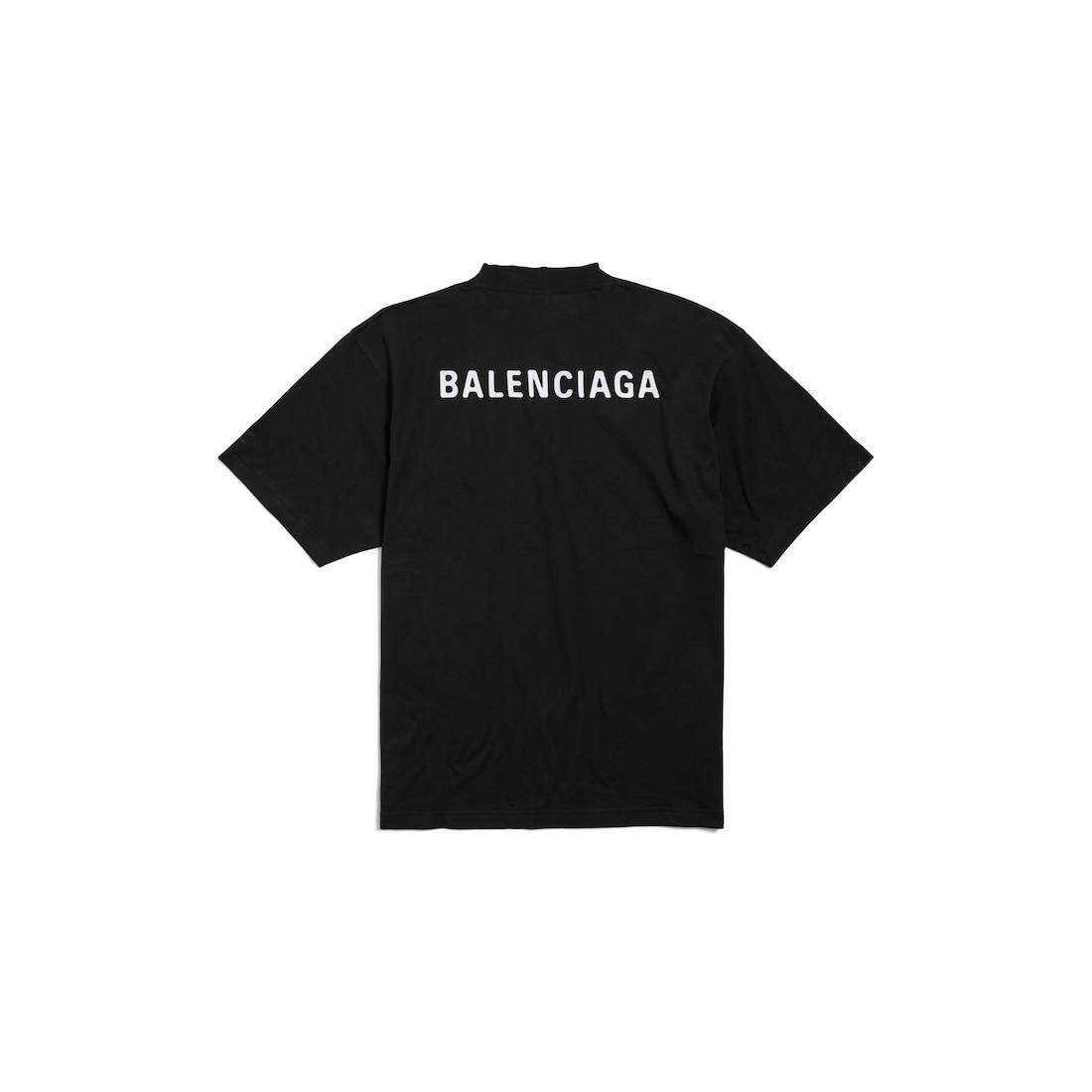New Balenciaga Back T-shirt Medium Fit in Black Product Image