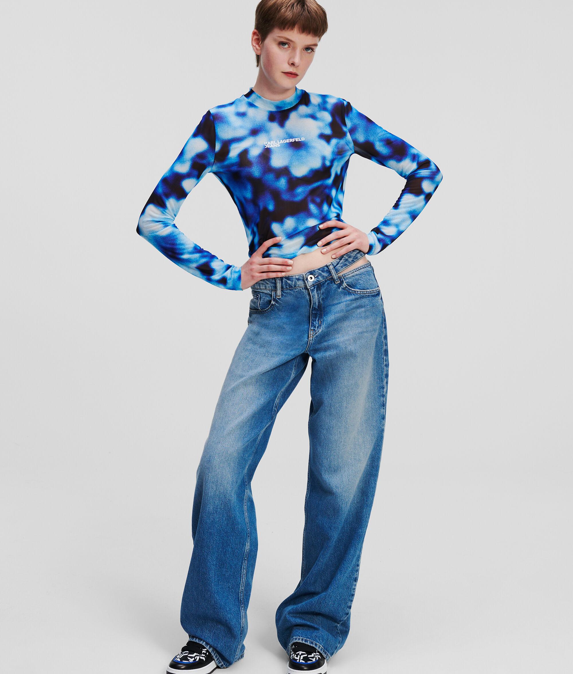 MID-RISE RELAXED JEANS WITH CUT-OUT WAIST Product Image