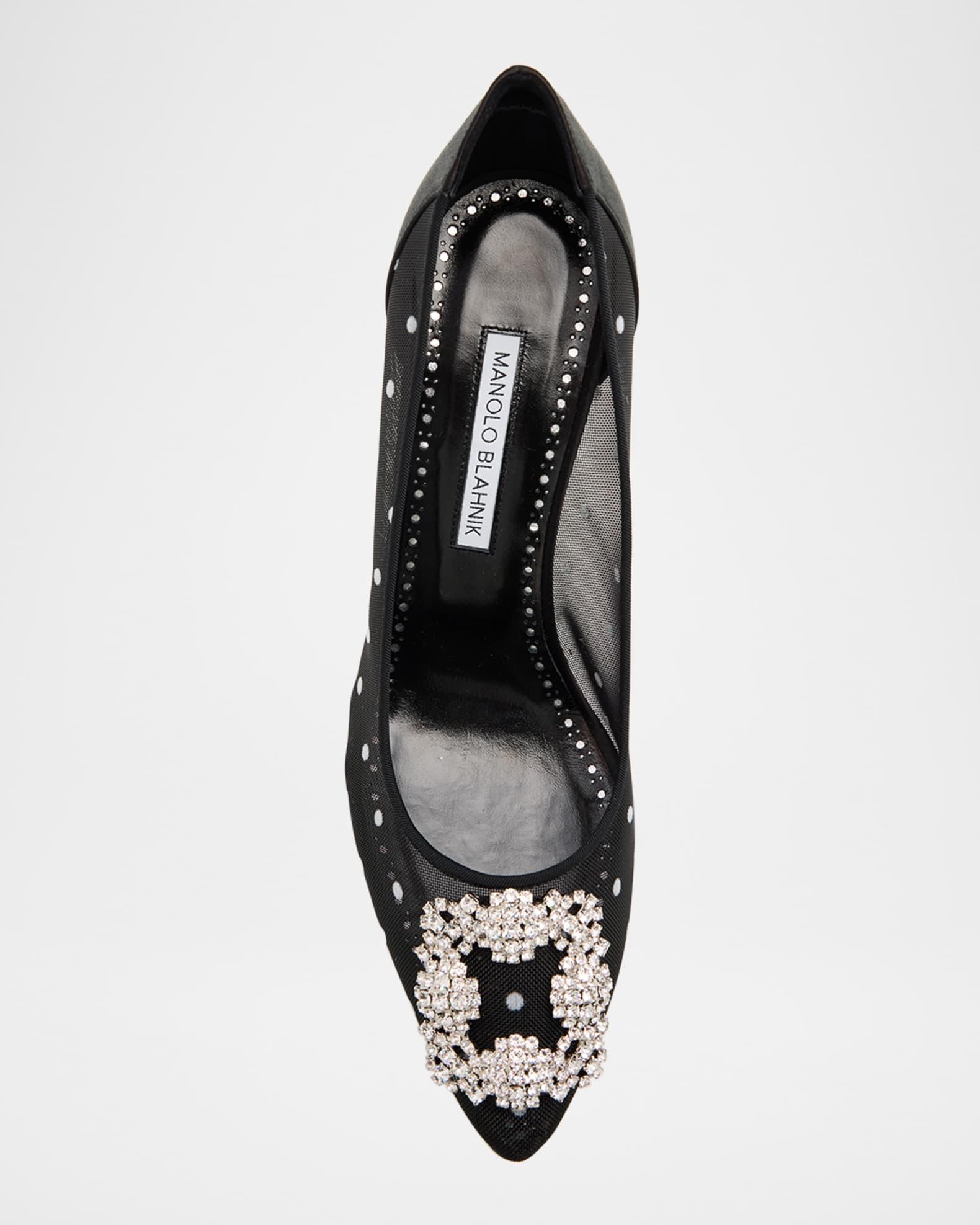 Hangisi Polka-Dot Mesh Pumps Product Image