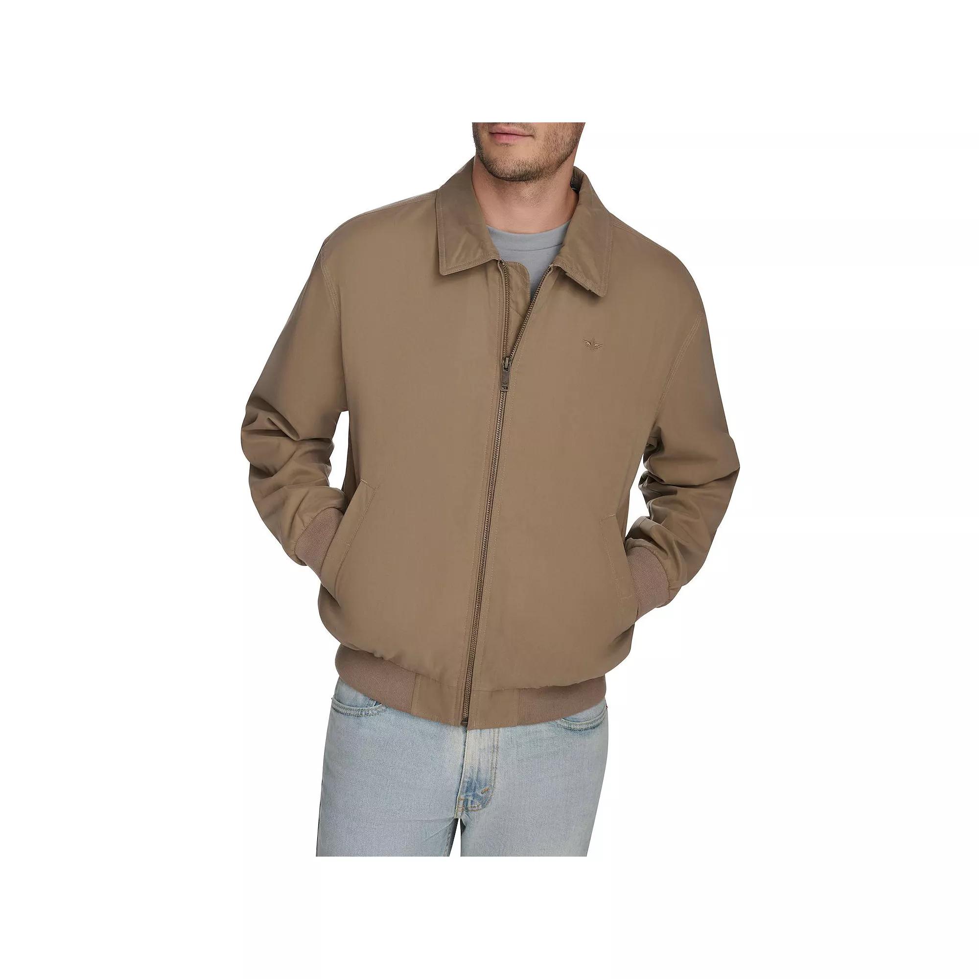 Mens Dockers Micro-Twill Golf Bomber Jacket Brown Product Image