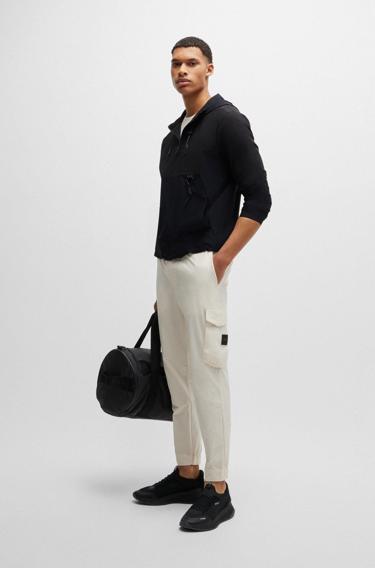 Regular-fit zip-up hoodie with quick-dry performance Product Image