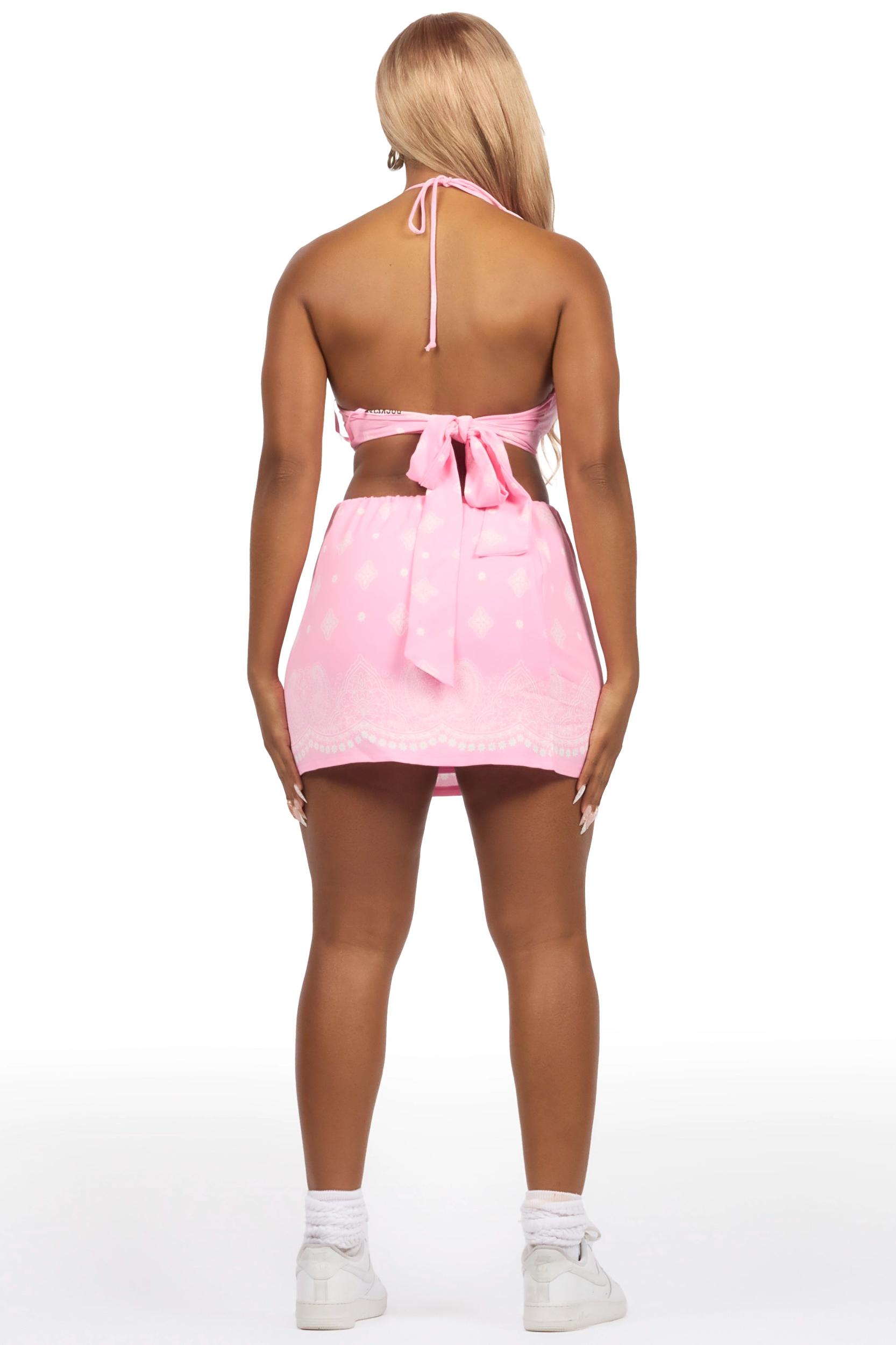 Jakarri Pink Skirt Set Female Product Image