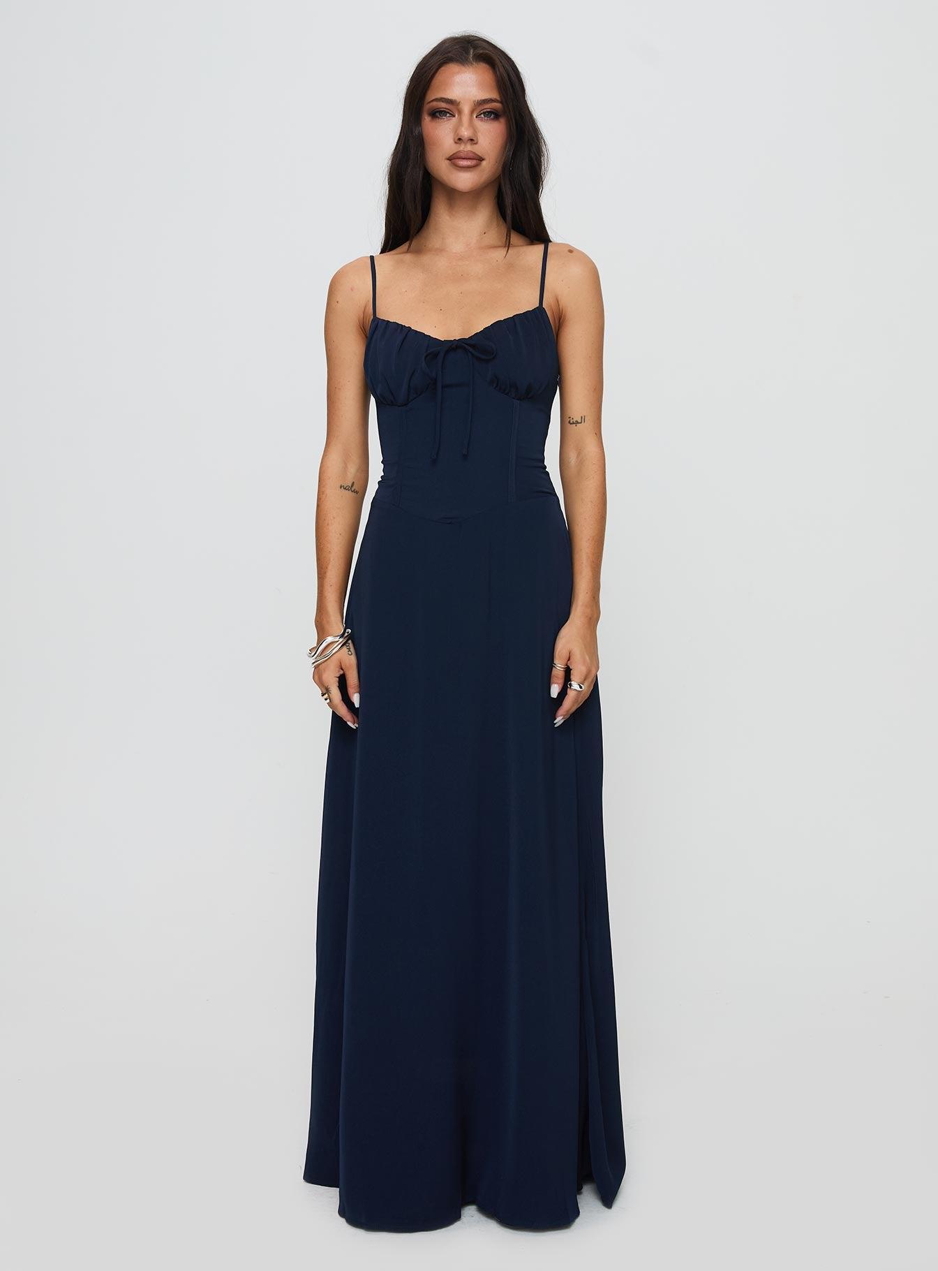 Eleanora Maxi Dress Navy Product Image