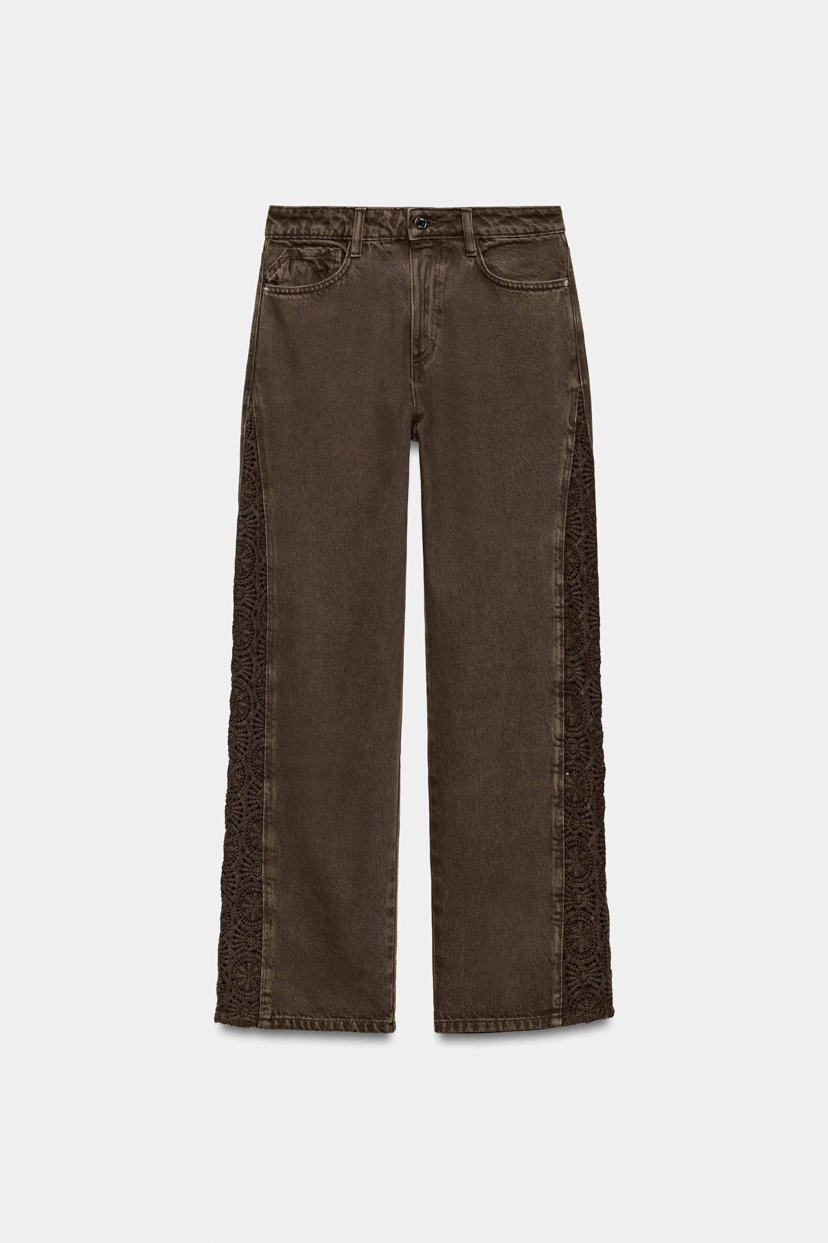 Z1975 LOOSE FIT MID-RISE CROCHET JEANS Product Image