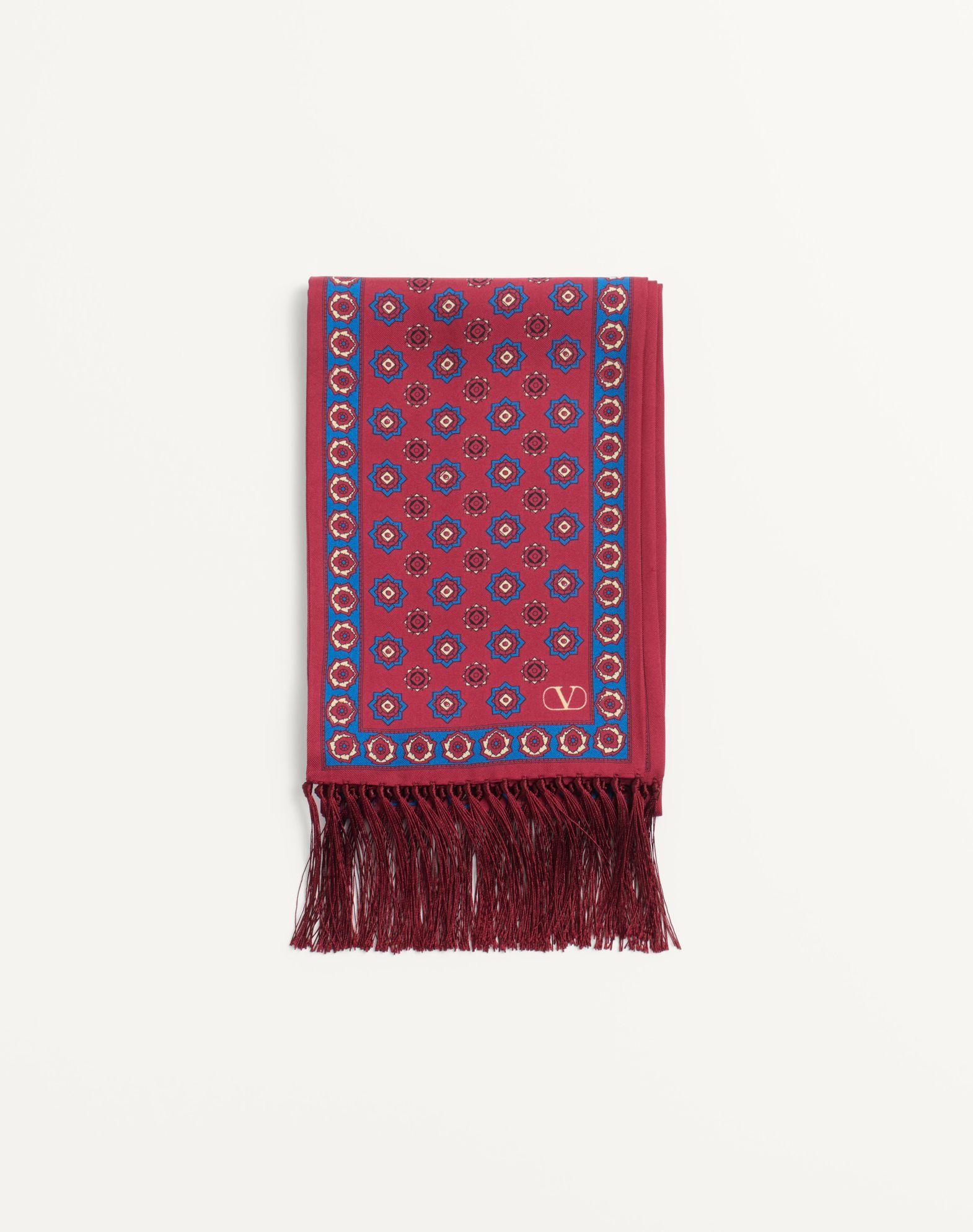Chamber Silk Bandeau Scarf With Fringe Product Image