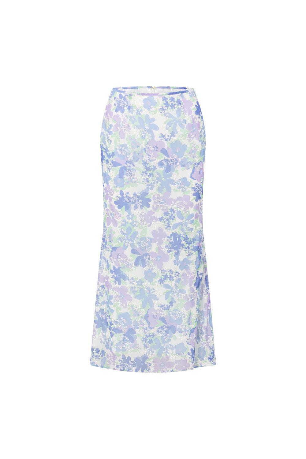 Robyn Midi Skirt - Juniper Floral Product Image