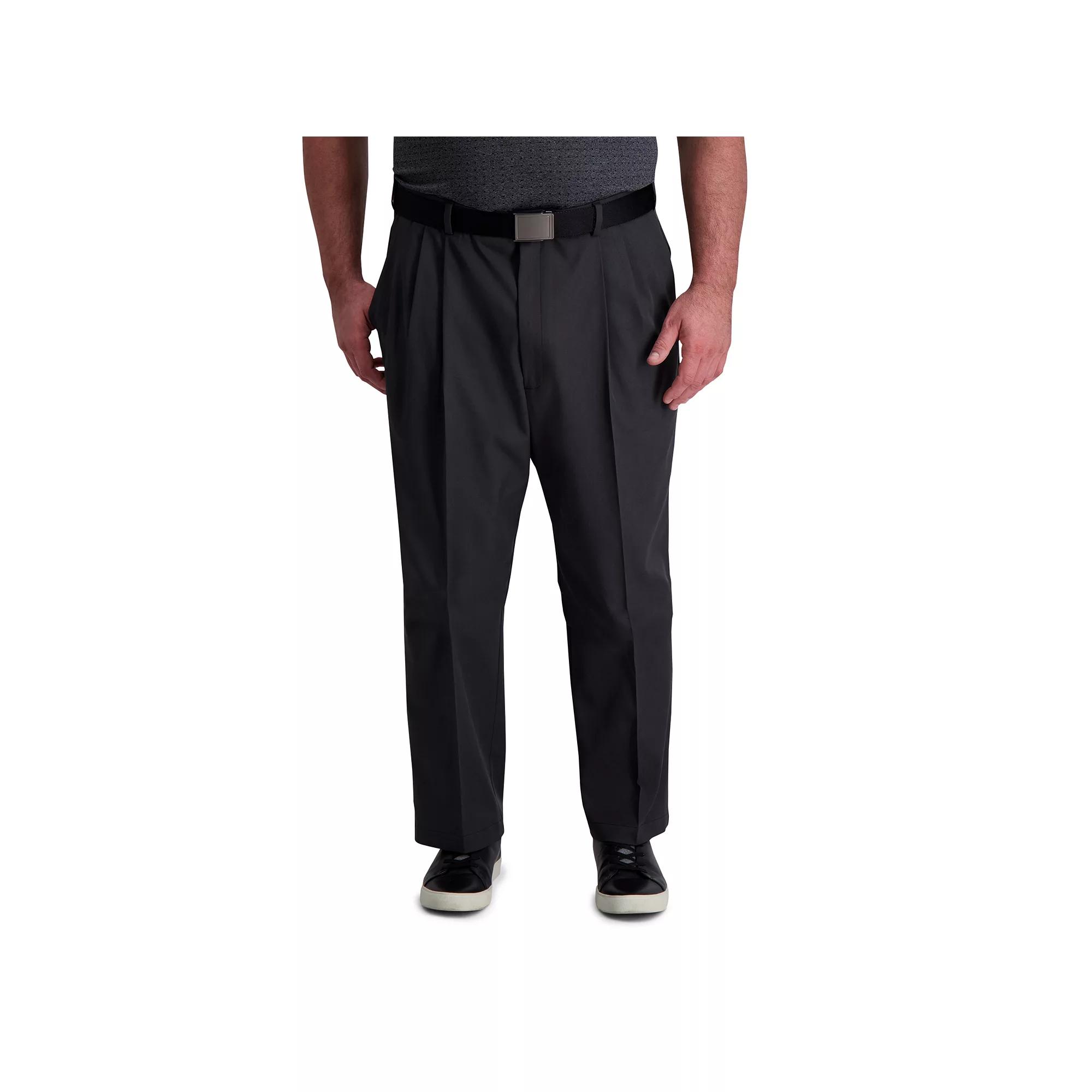 Big & Tall Haggar® Cool Right® Classic-Fit Pleated Performance Flex Pants, Men's,  Product Image