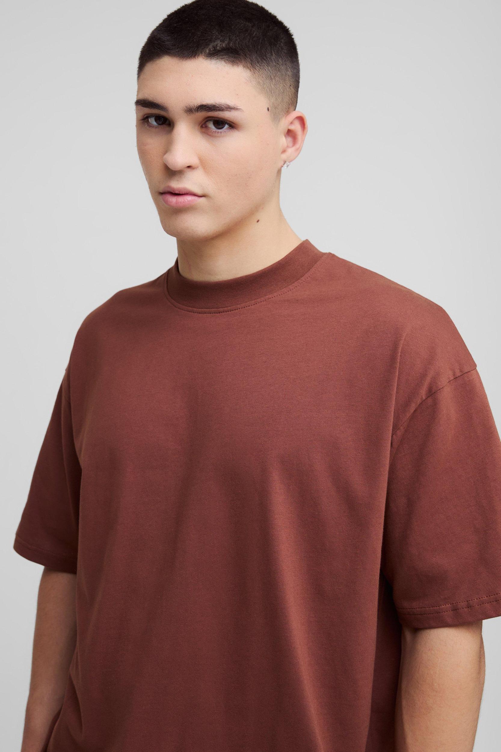 Oversized Boxy Extended Neck T-shirt | boohooMAN USA Product Image
