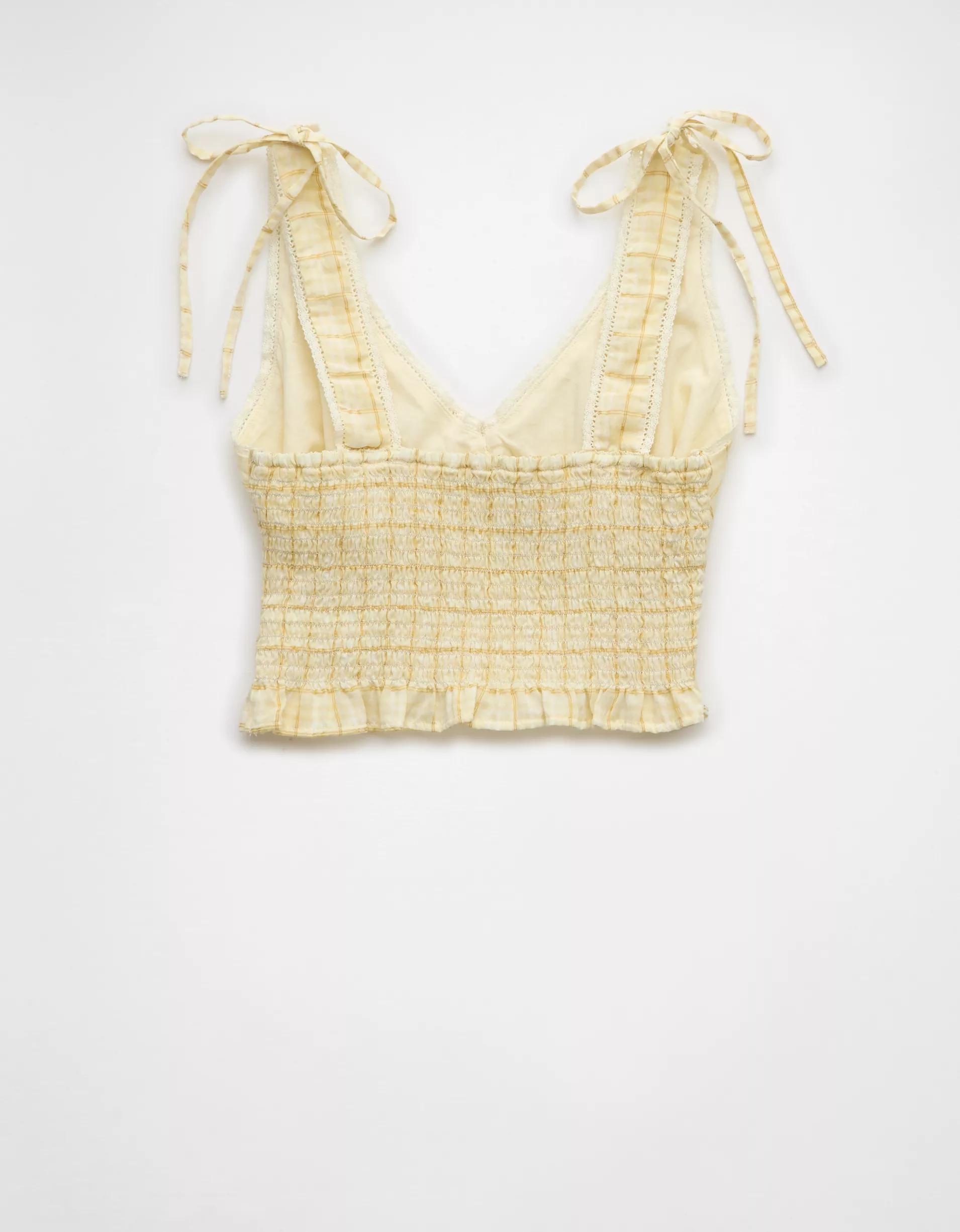 AE Tie Shoulder Corset Tank Top Product Image