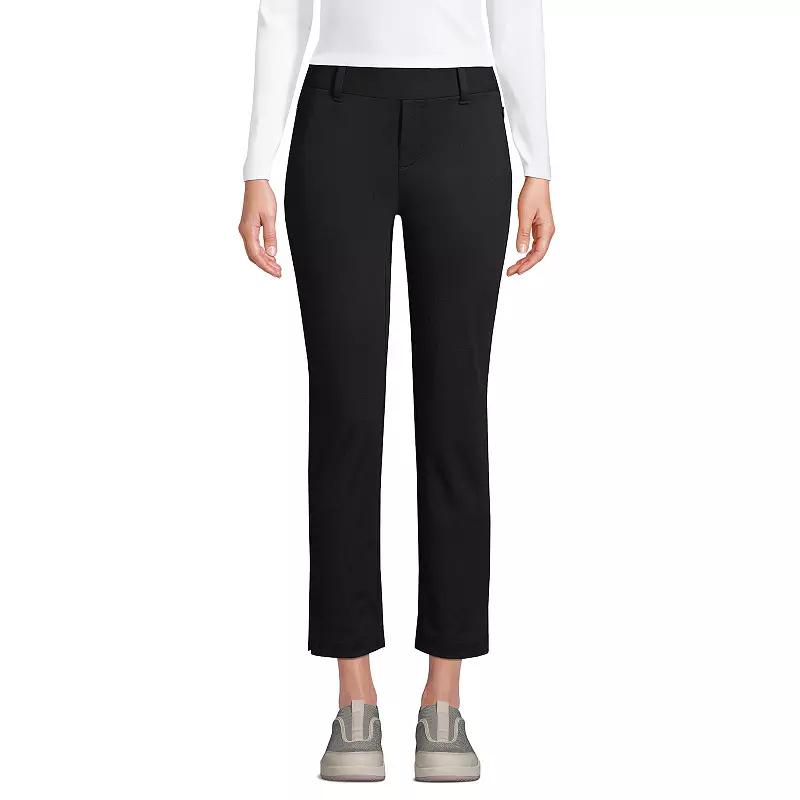 Women's Lands' End Flex Mid Rise Pull On Crop Pants, Size: XL, Deep  Blue Product Image