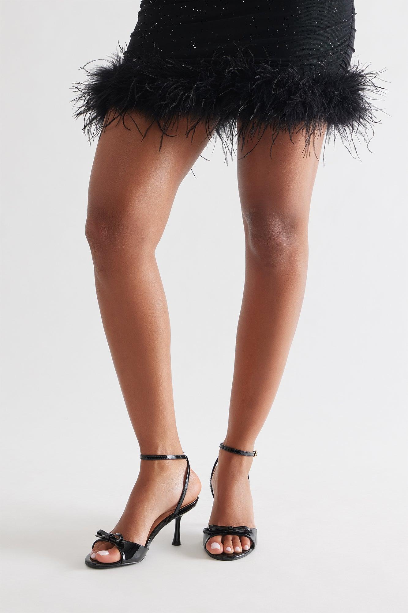 Arletta Ankle Strap Heels - Black Female Product Image