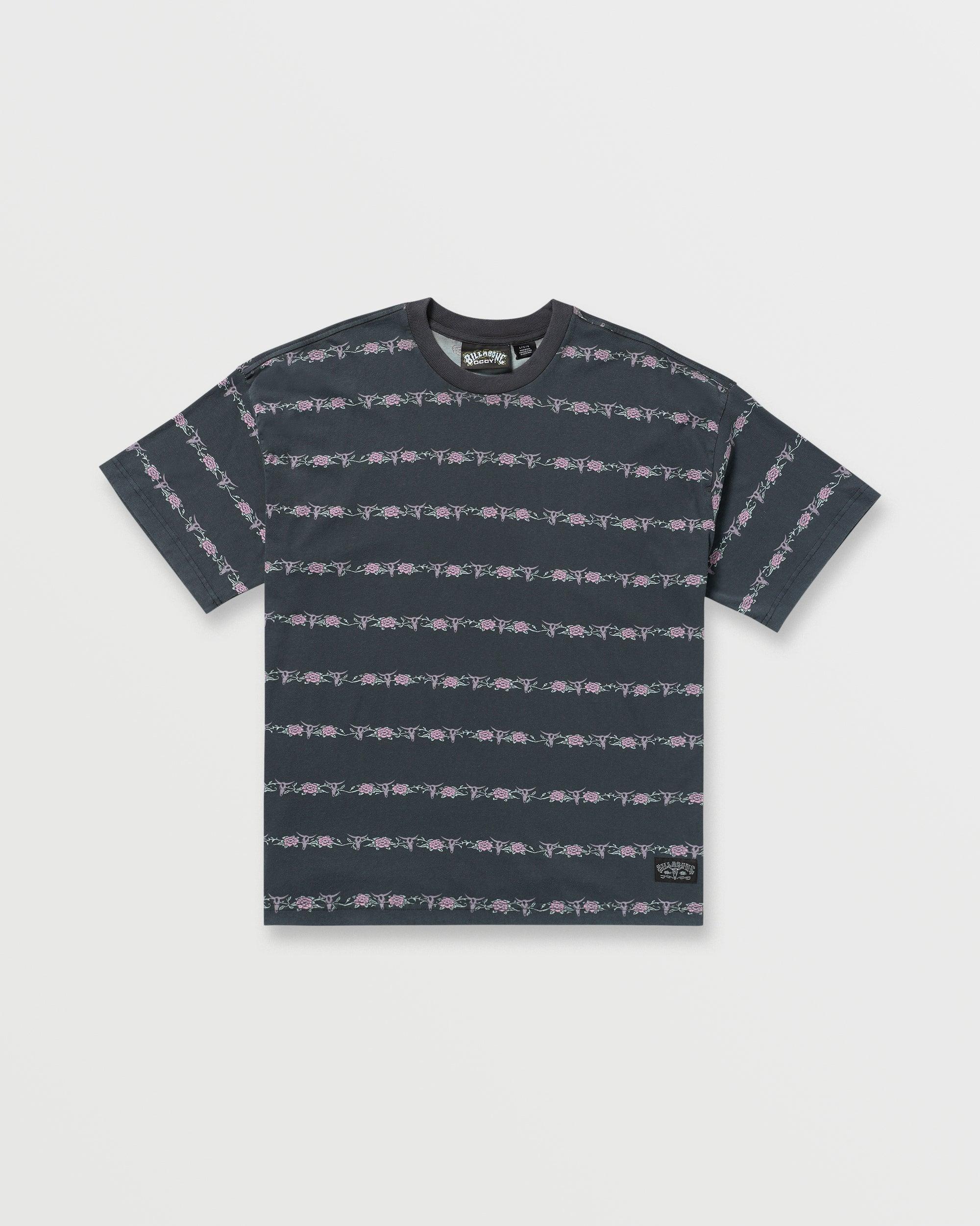 Raging Bull Stripe Tee - Washed Black Male Product Image