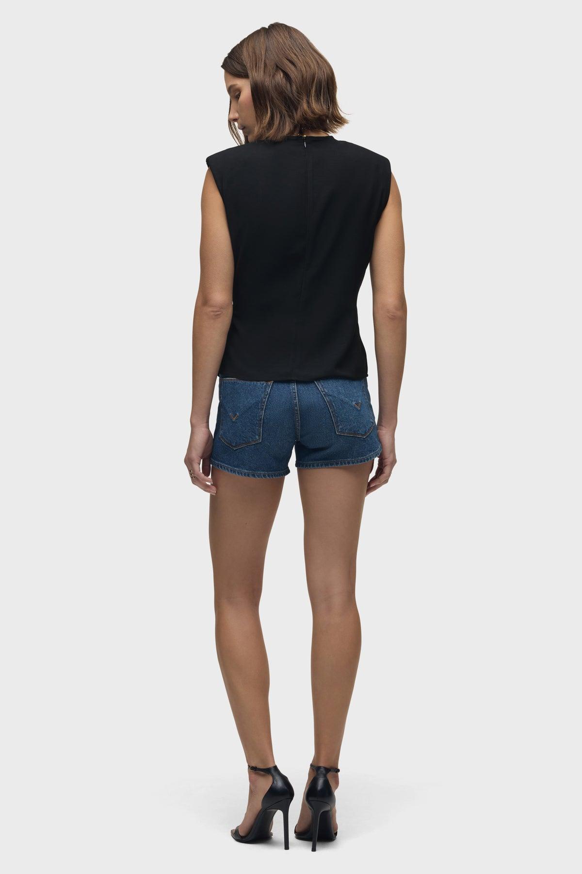 Shoulder Padded Wrap Sleeveless Tee Female Product Image