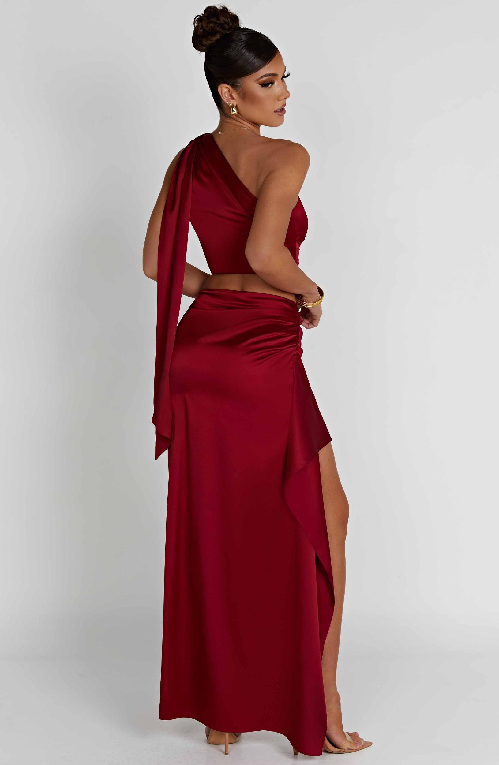 Halsey Maxi Skirt - Wine Product Image