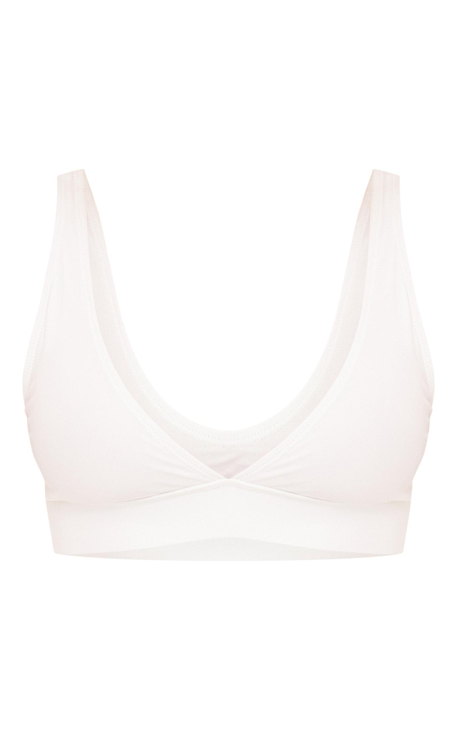White Plunge Mix & Match Bikini Top Product Image