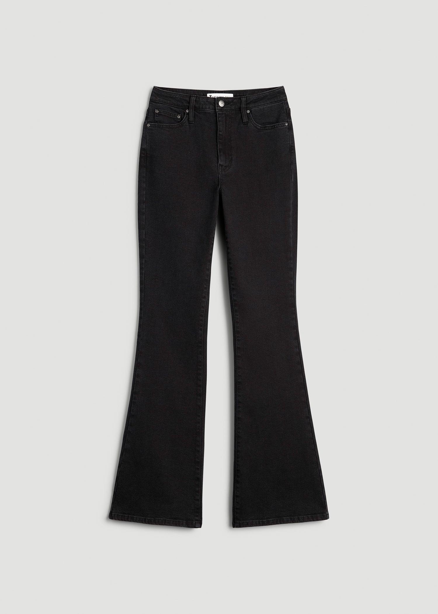 Chloe High Rise Flare Jeans for Tall Women in Onyx Black Wash Female Product Image