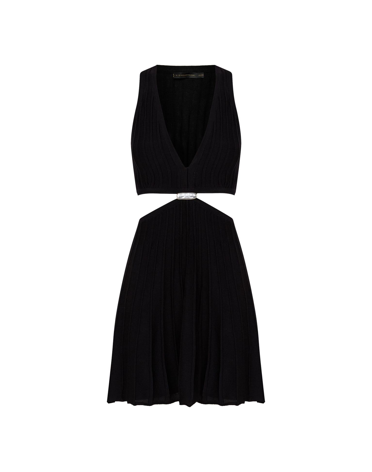 Knit Helen Short Dress - Black Product Image