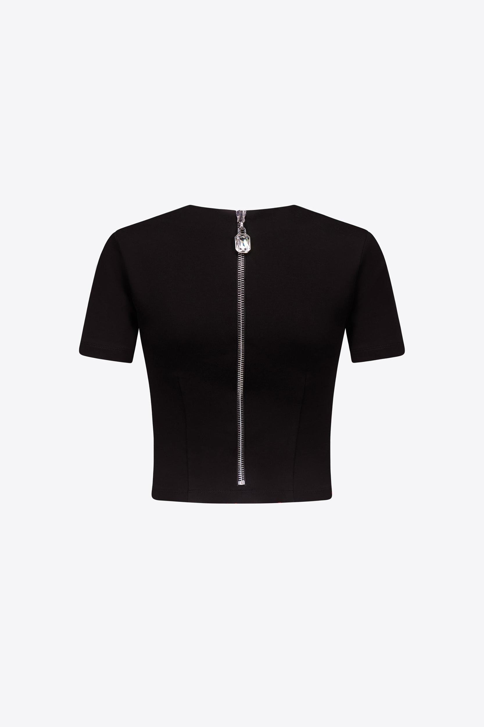 Zipper Bustier Cup T-Shirt Product Image