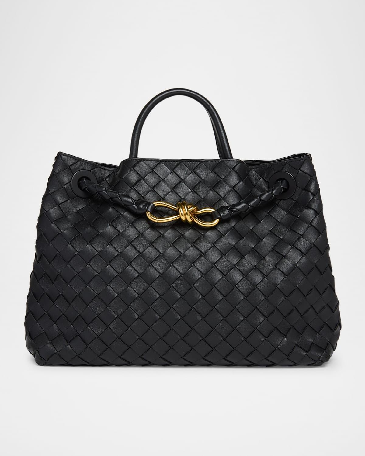 Womens Medium Andiamo Intrecciato Leather Top-Handle Bag Product Image