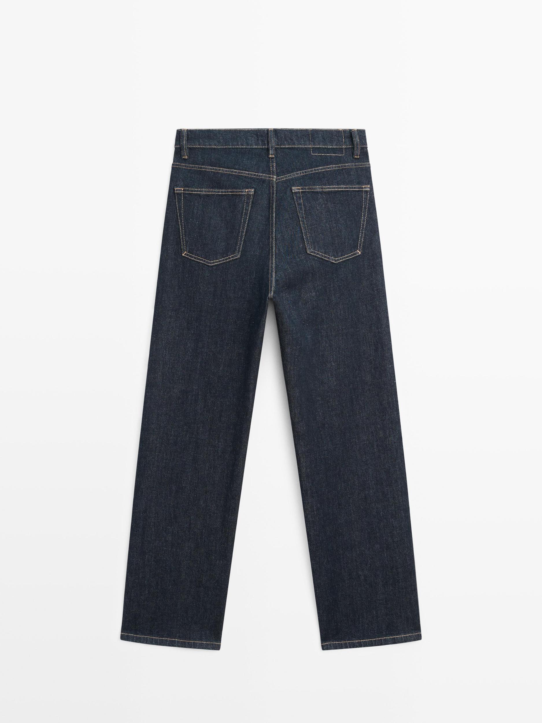 Straight-leg high-waist jeans Product Image