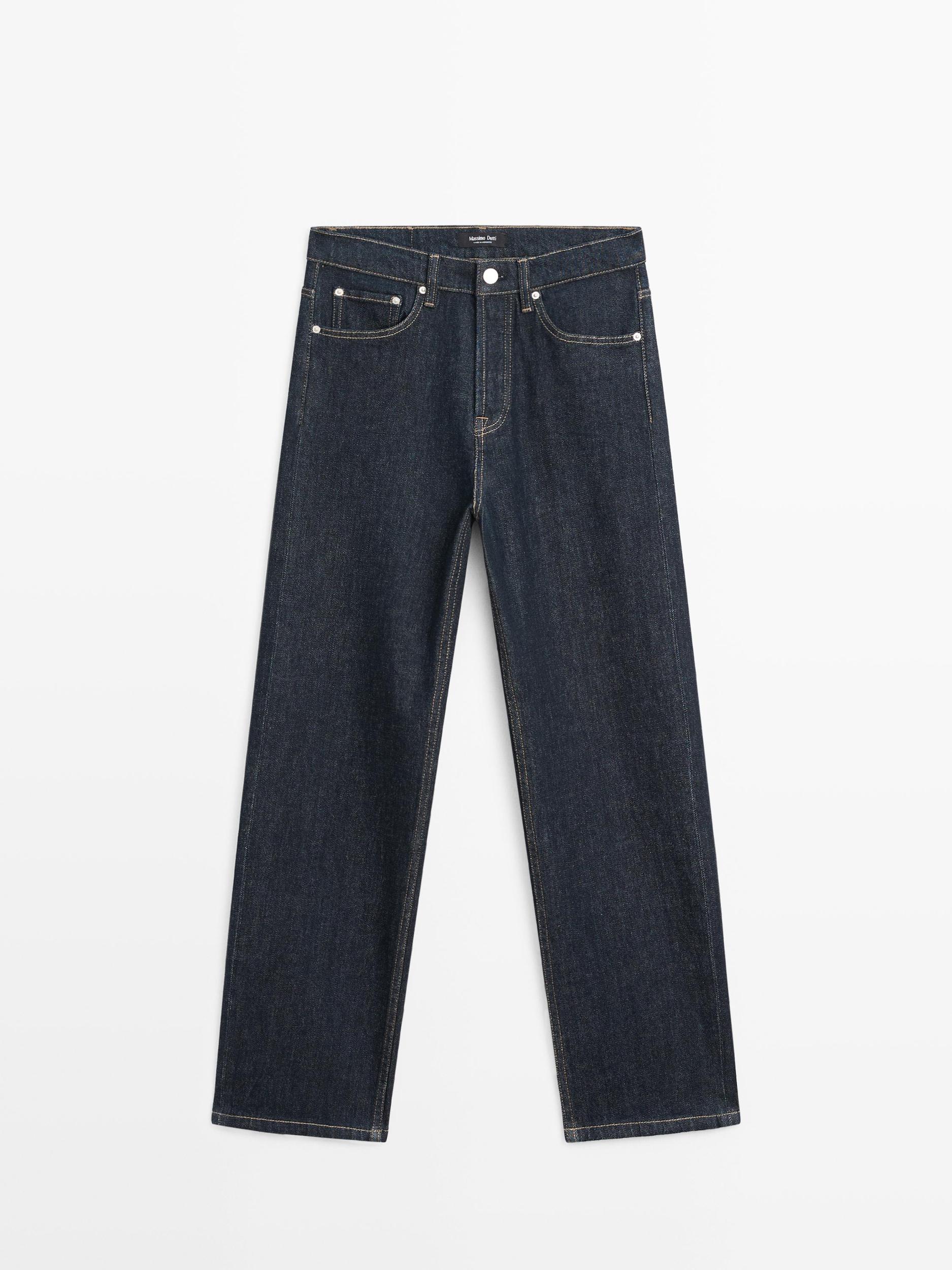 Straight-leg high-waist jeans Product Image