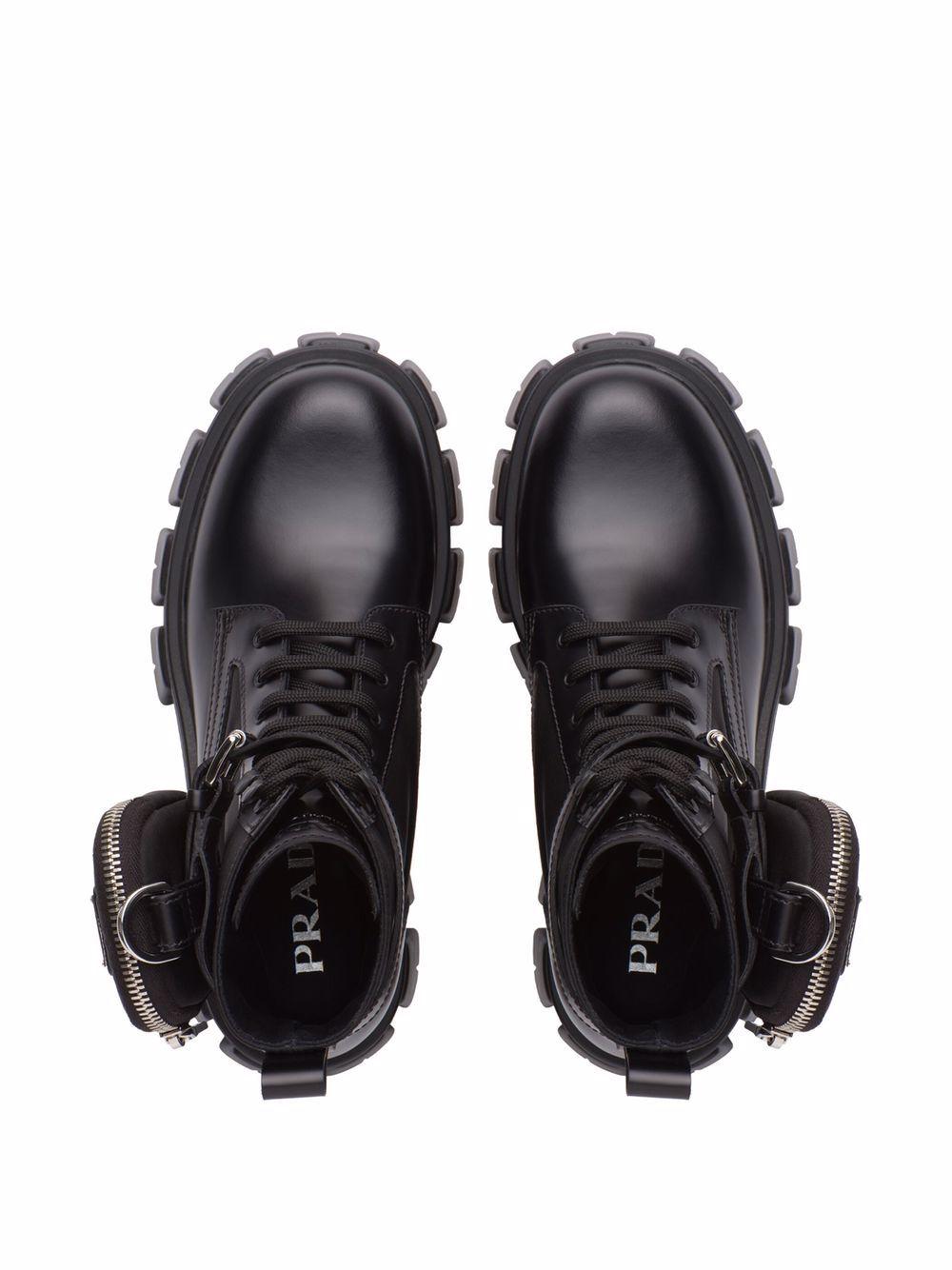 Monolith pouch-detail leather boots Product Image