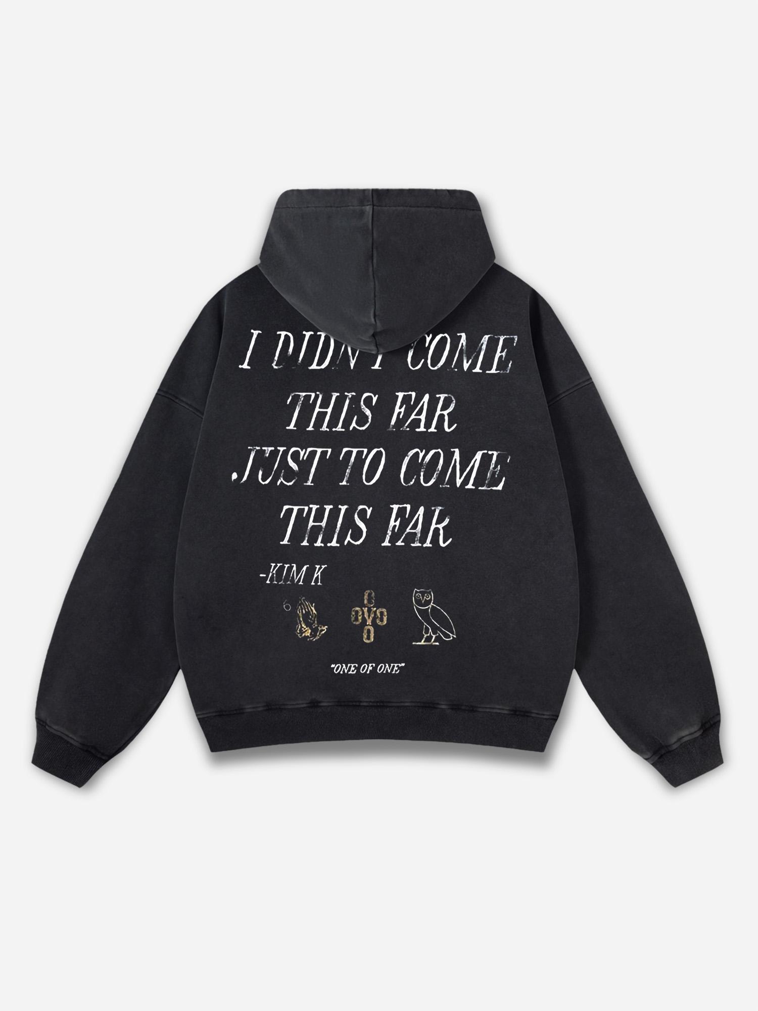 Vintage Hip-Hop One of One Graphic Acid Washed Oversized Hoodie Product Image