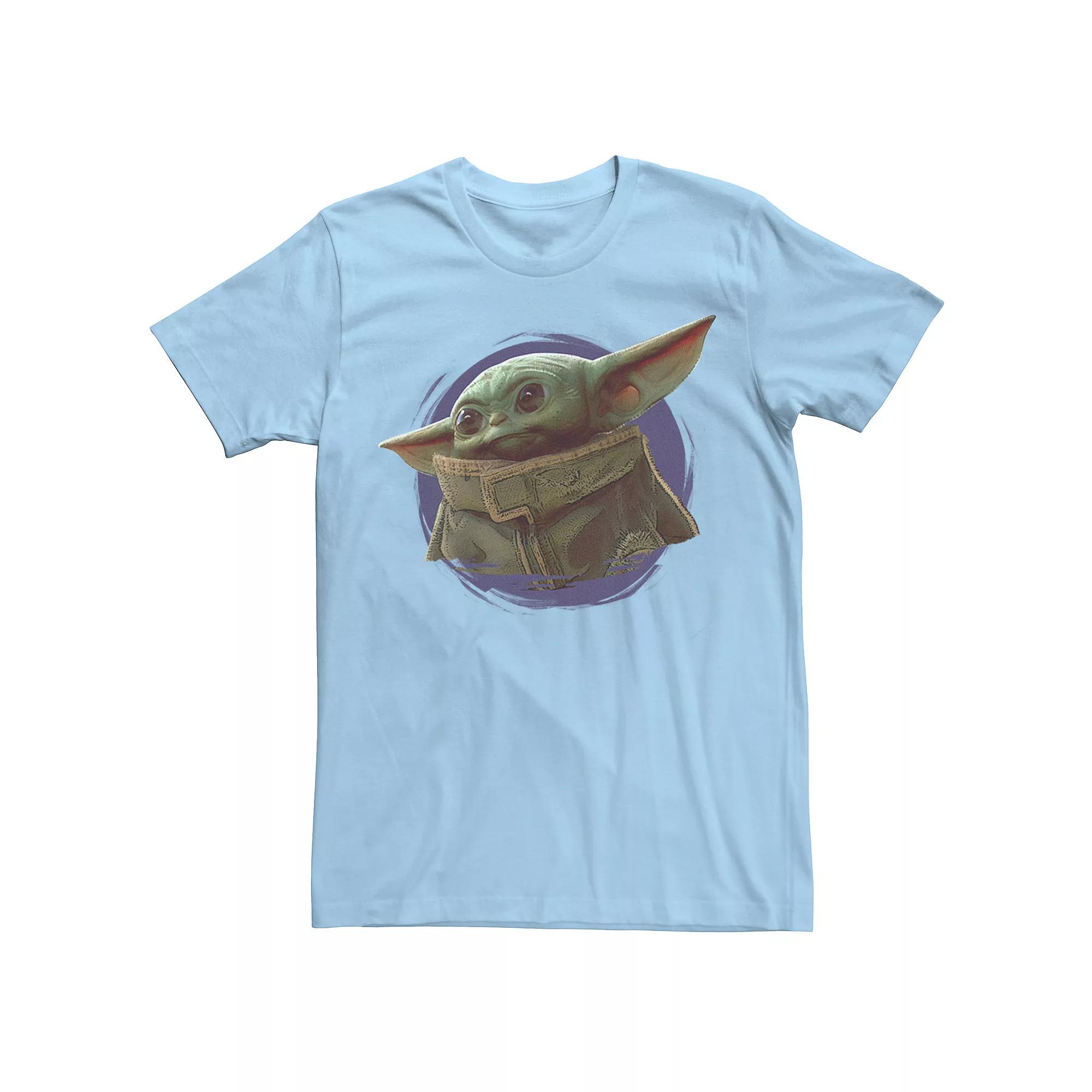 Men's Star Wars The Mandalorian The Child Purple Ball Graphic Tee,  Product Image