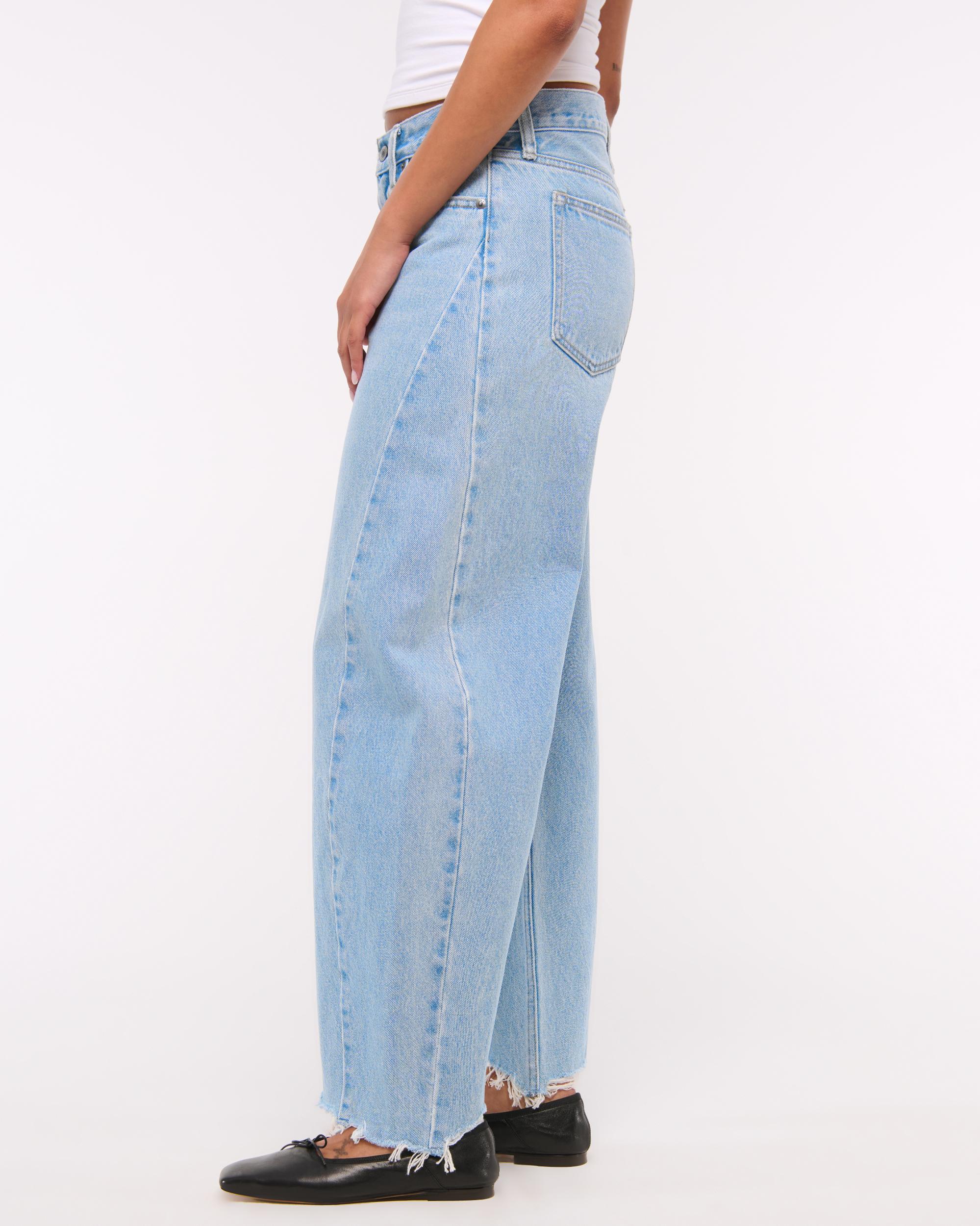 Mid Rise Barrel Jean Product Image