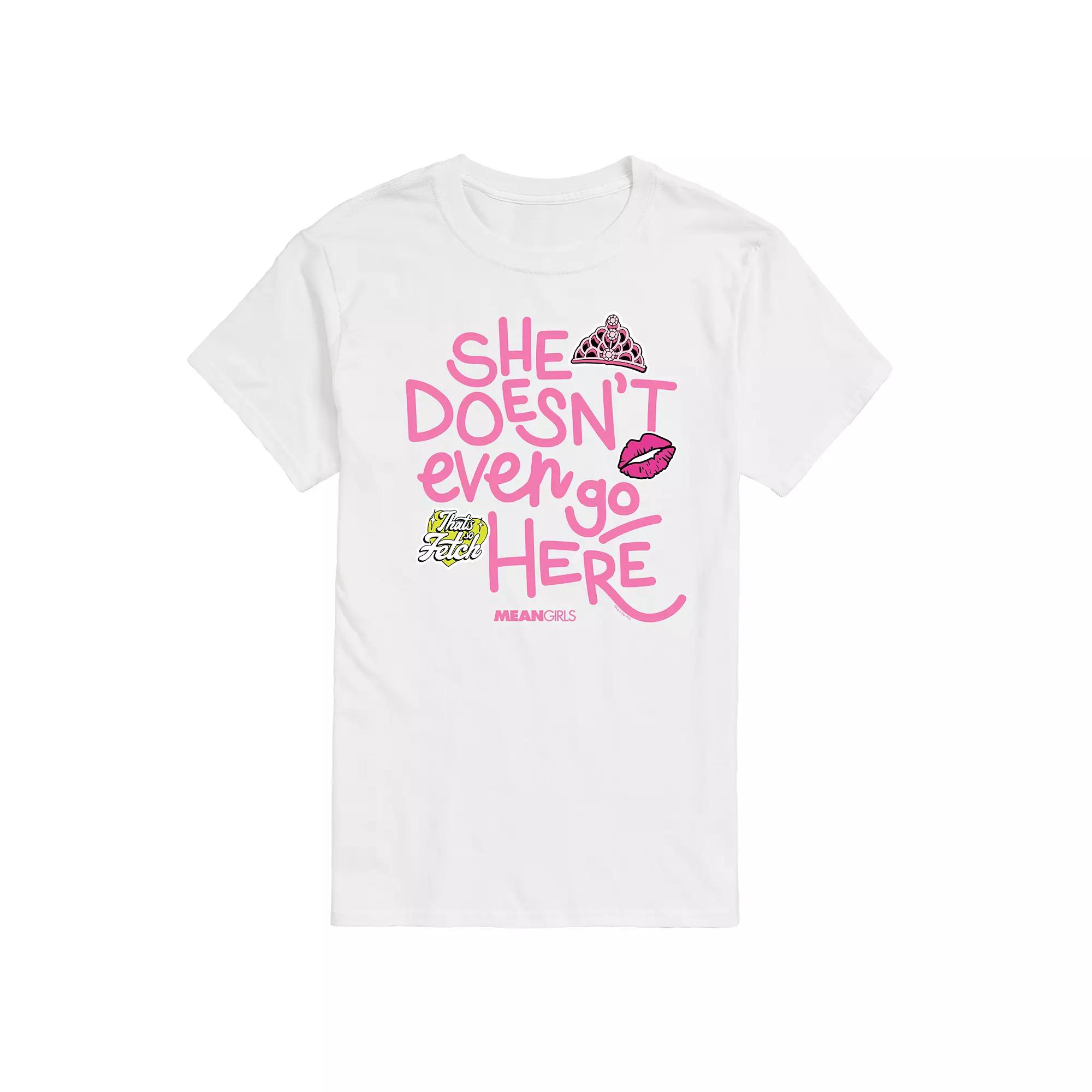 Men's Mean Girls She Doesn't Even Go Here Graphic Tee,  Product Image