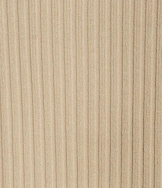 Leo & Nicole Ribbed Knit 3/4 Sleeve Open Front V-Neckline Cardigan Product Image