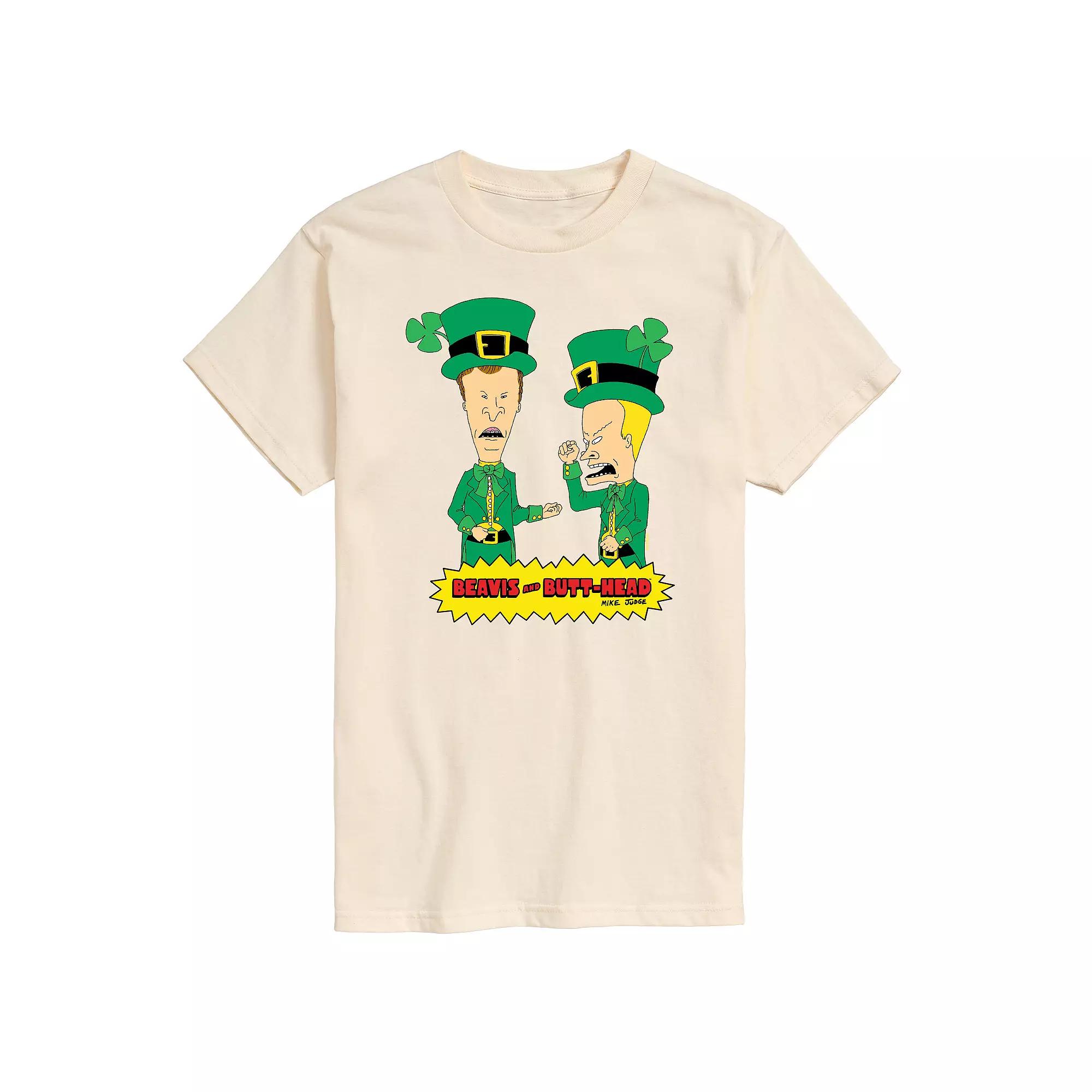 Big & Tall Beavis & Butthead St. Patrick's Day Tee, Men's,  Product Image