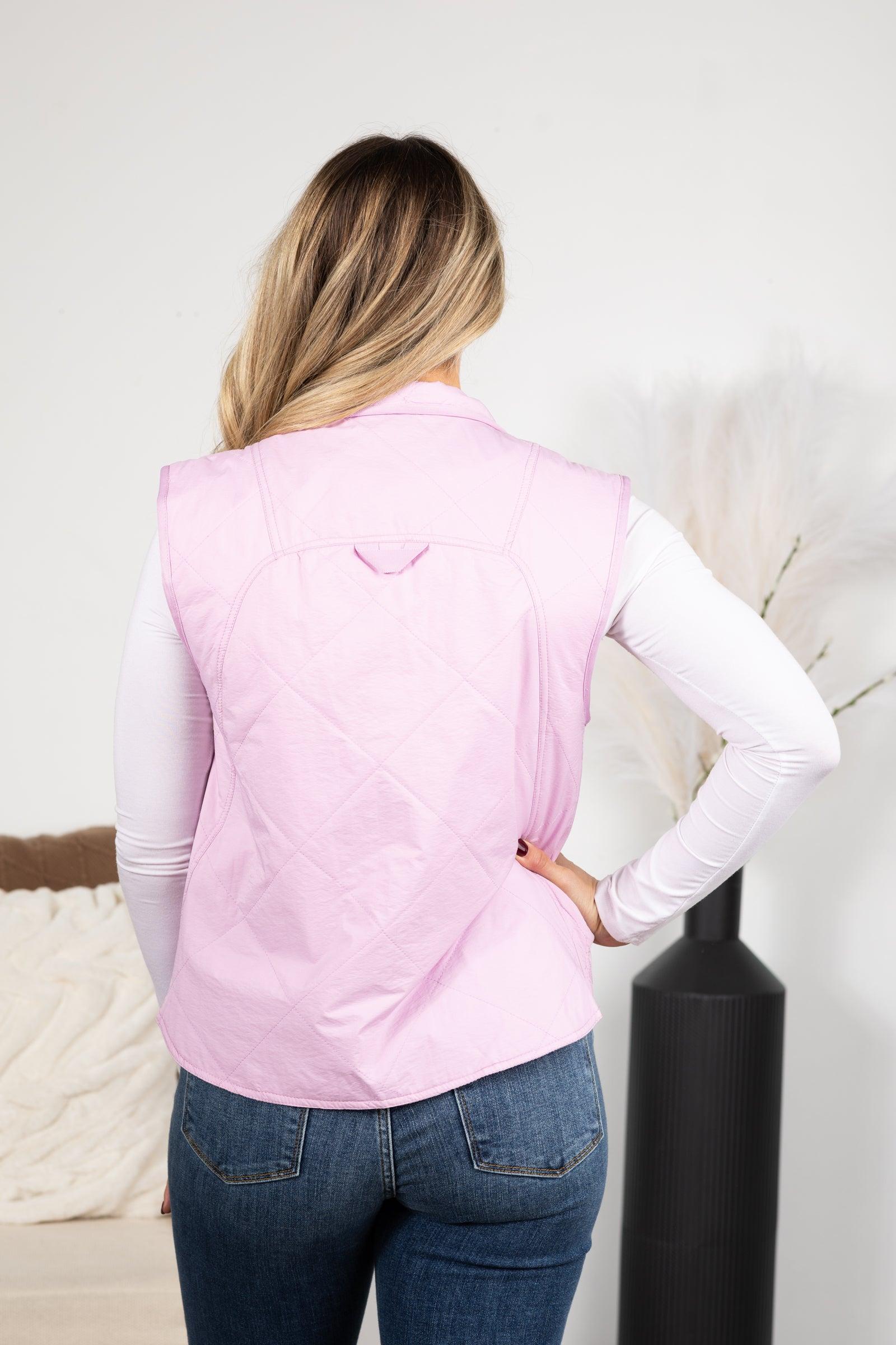 Collar Button Front Lightweight Vest Product Image